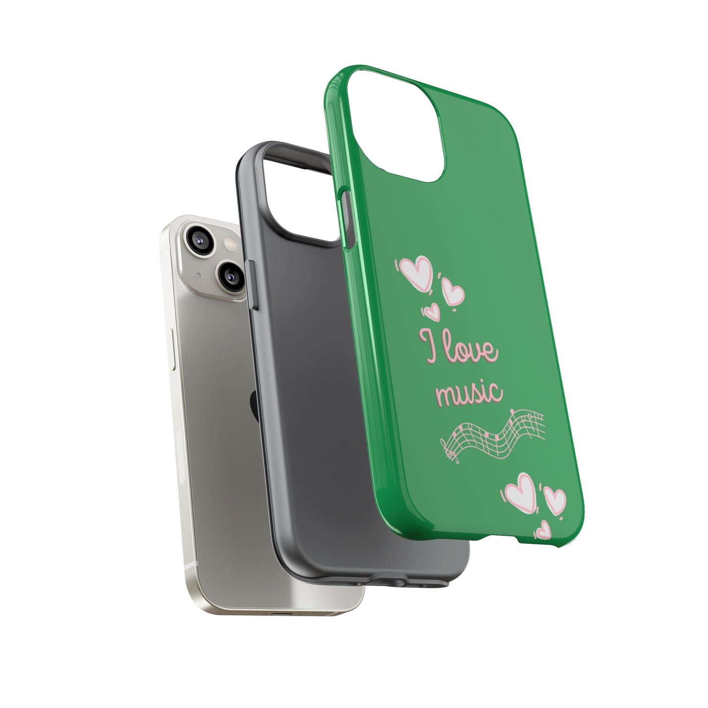 I Love Music Green | Mostly Android Phone Cases | MAC