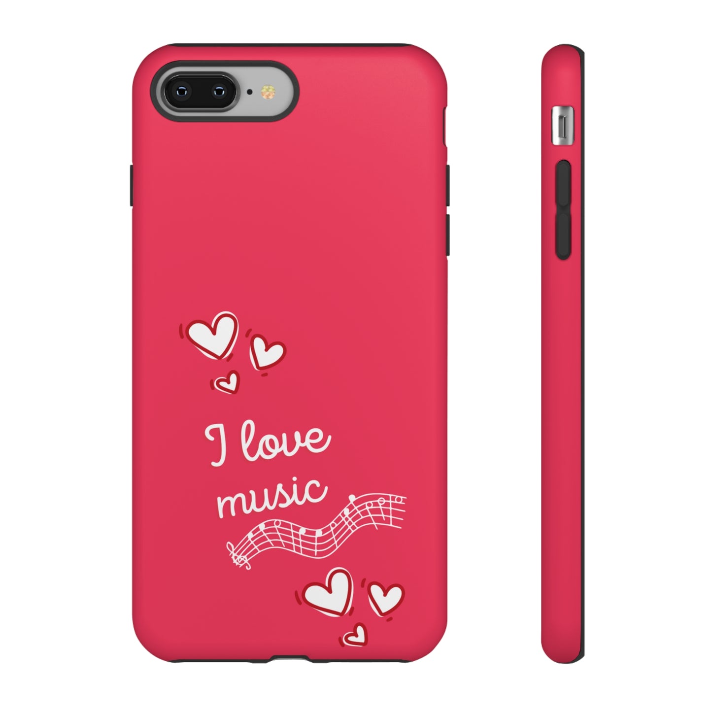 I Love Music Red | Mostly Android Cases | MAC