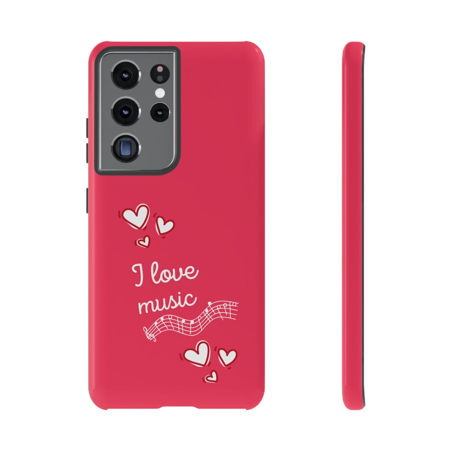 I Love Music Red | Mostly Android Cases | MAC