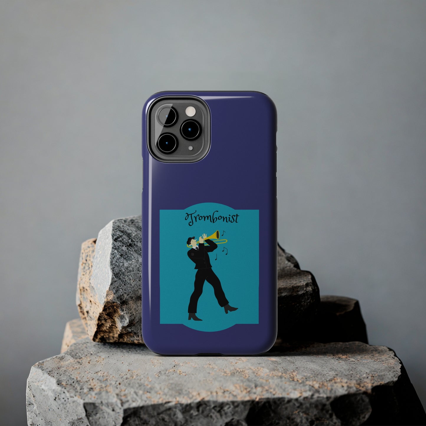 Blue Trombone Man | Mostly iPhone Cases | MIC