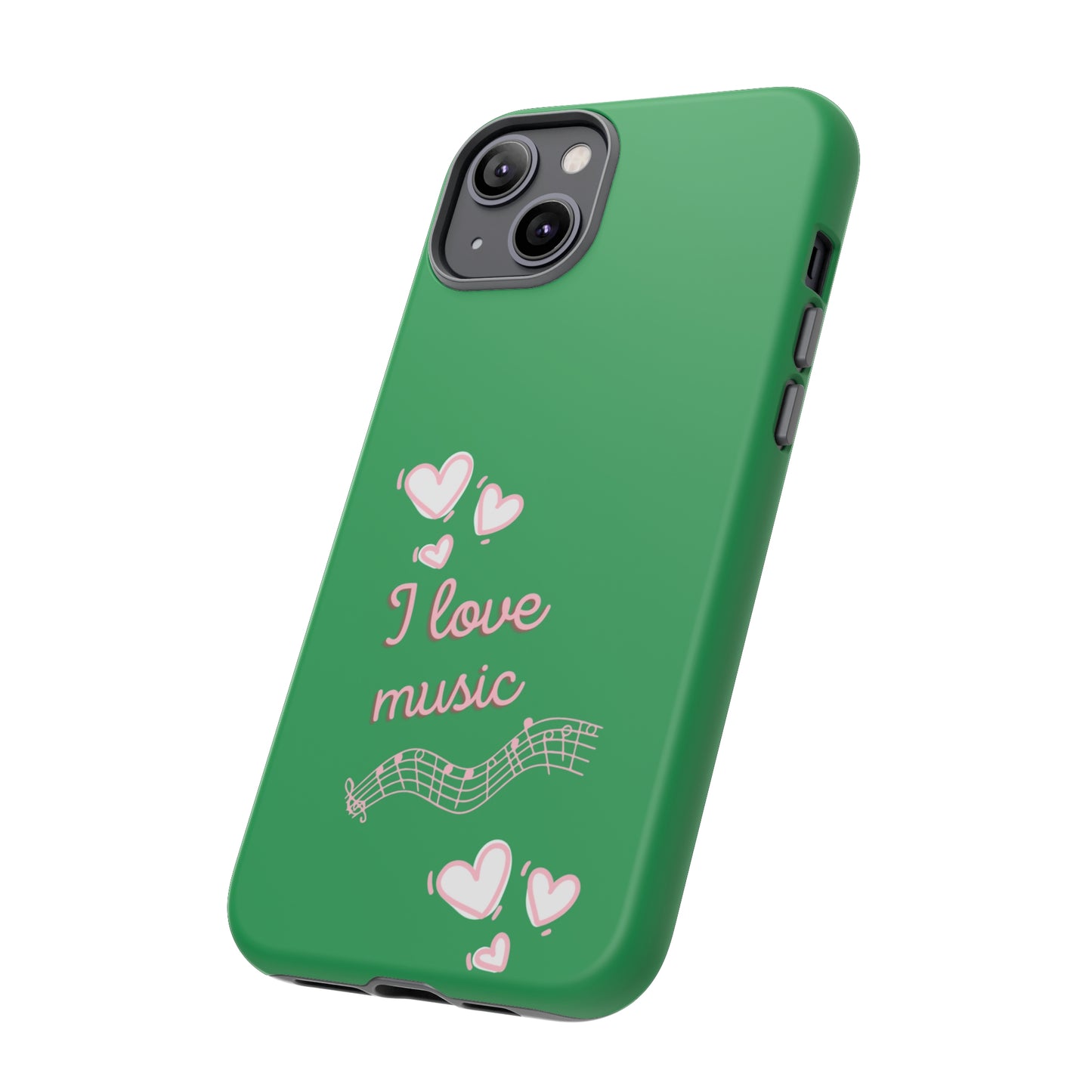 I Love Music Green | Mostly Android Phone Cases | MAC