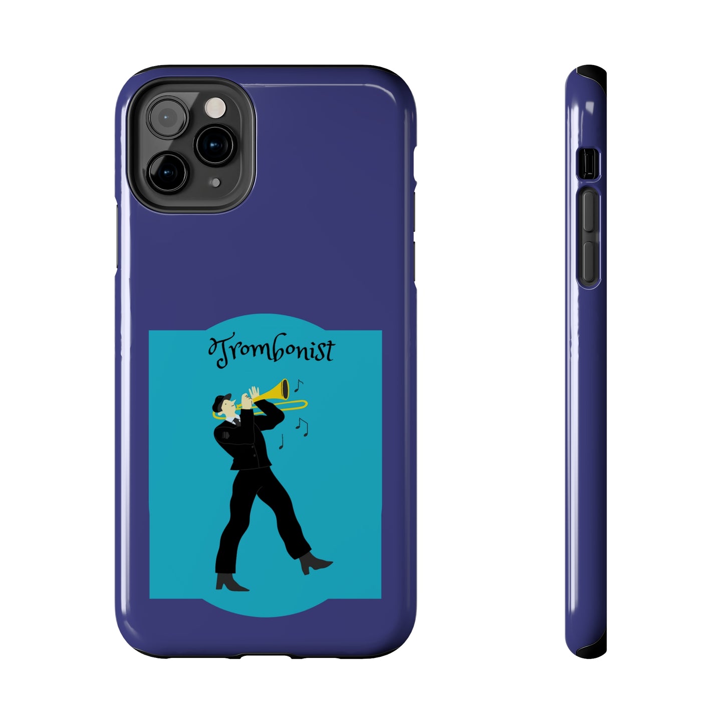 Blue Trombone Man | Mostly iPhone Cases | MIC