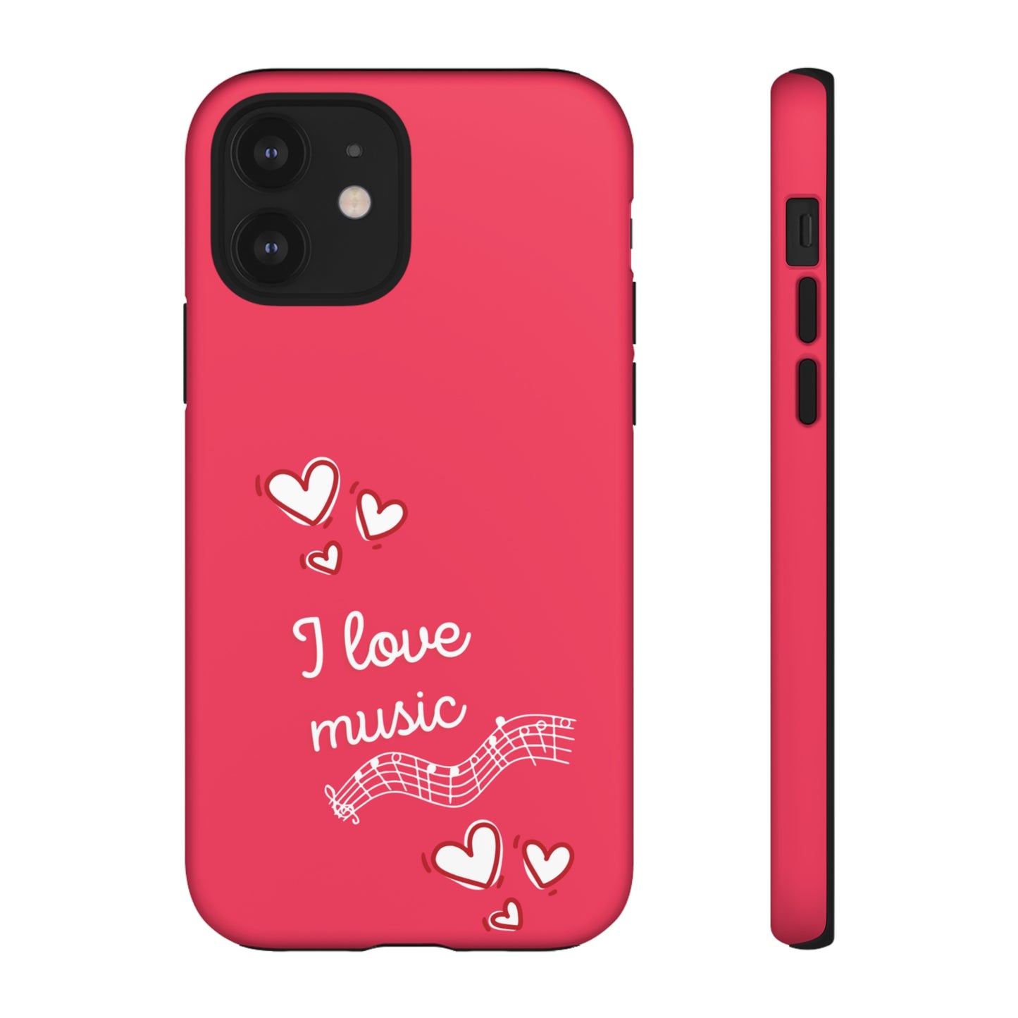 I Love Music Red | Mostly Android Cases | MAC