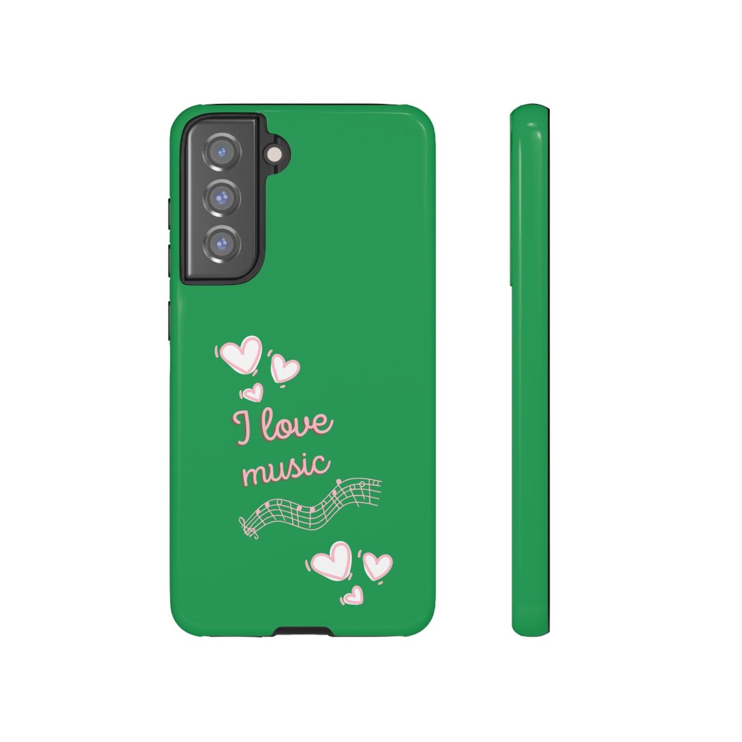 I Love Music Green | Mostly Android Phone Cases | MAC