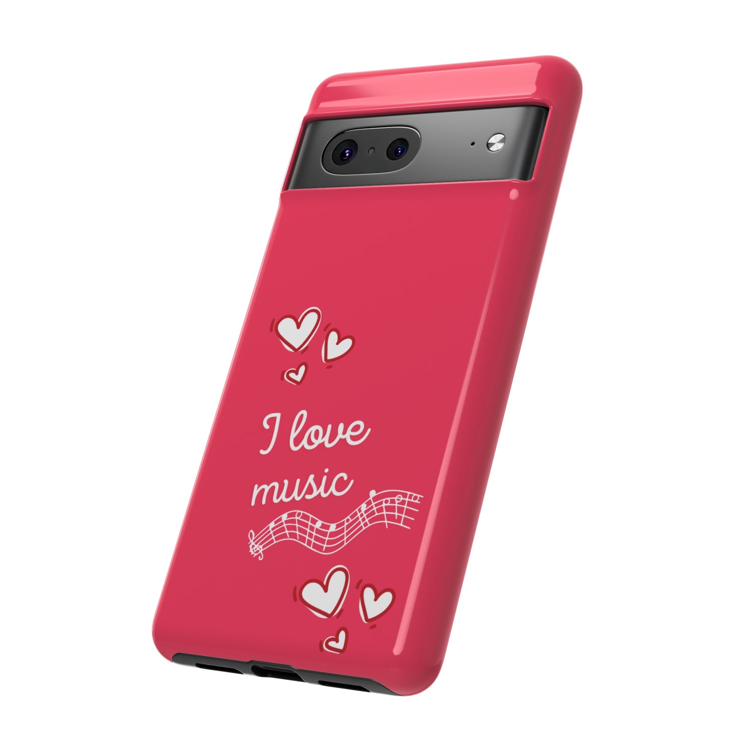 I Love Music Red | Mostly Android Cases | MAC