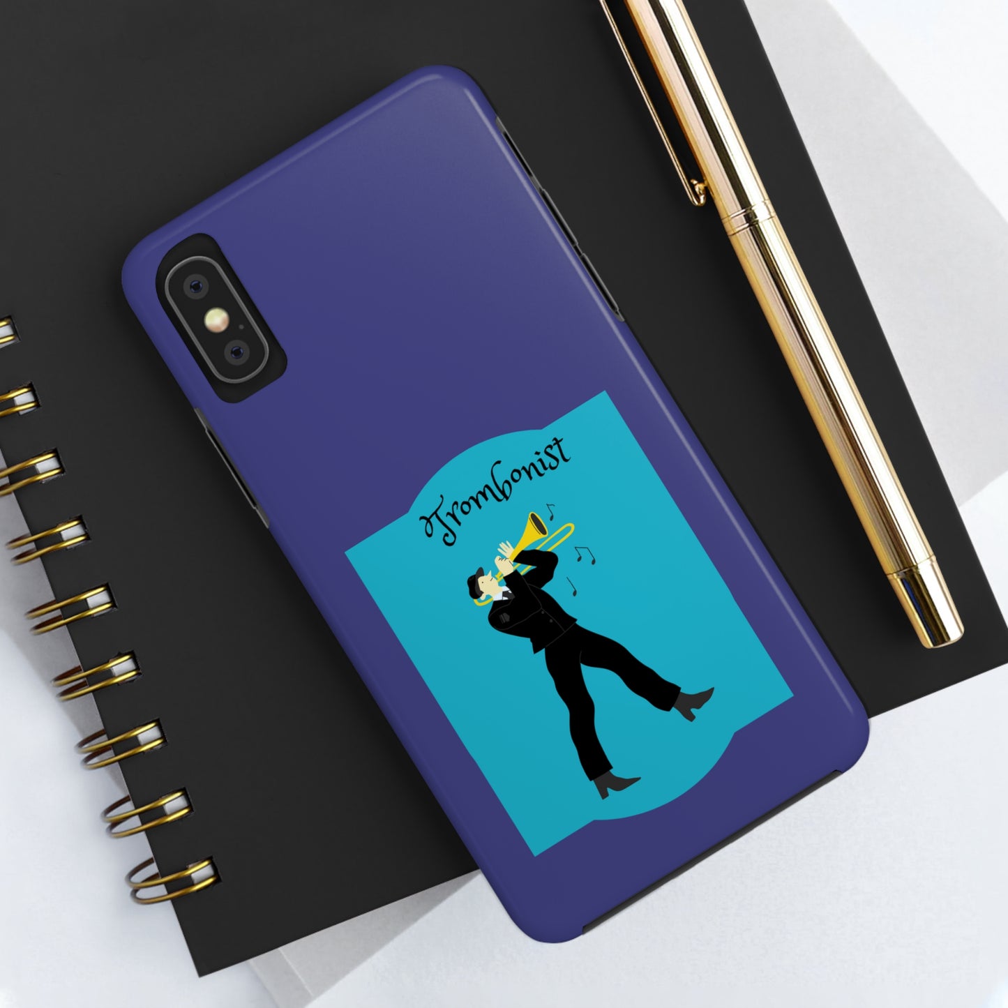 Blue Trombone Man | Mostly iPhone Cases | MIC