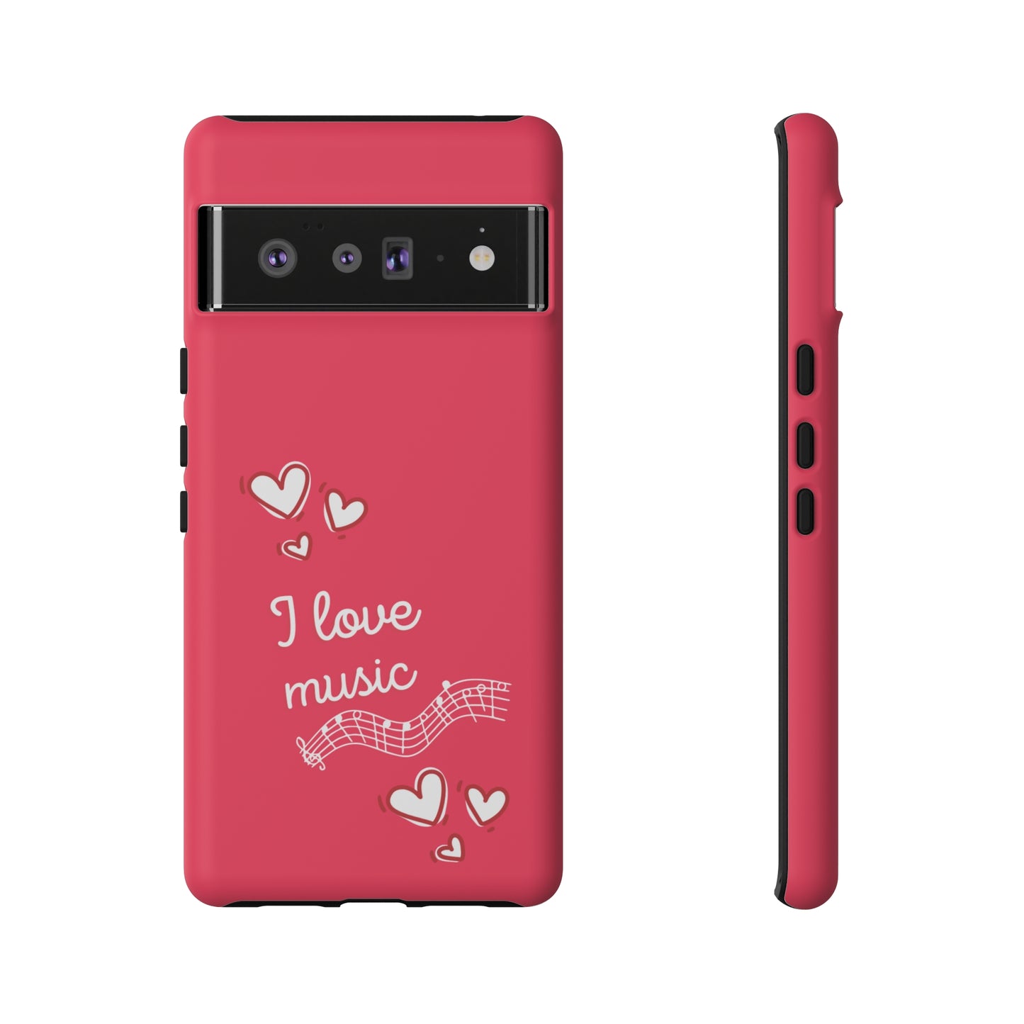 I Love Music Red | Mostly Android Cases | MAC