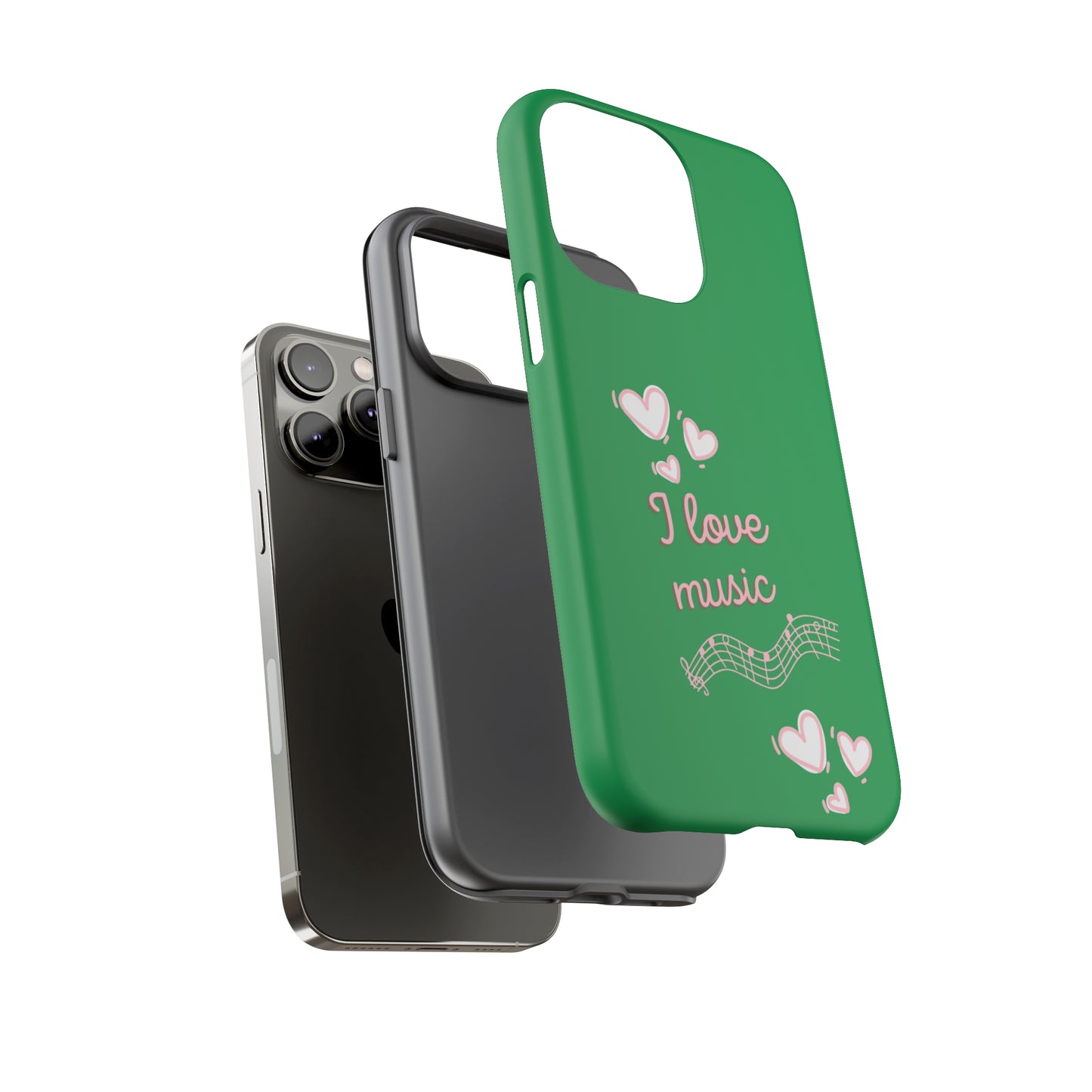 I Love Music Green | Mostly Android Phone Cases | MAC