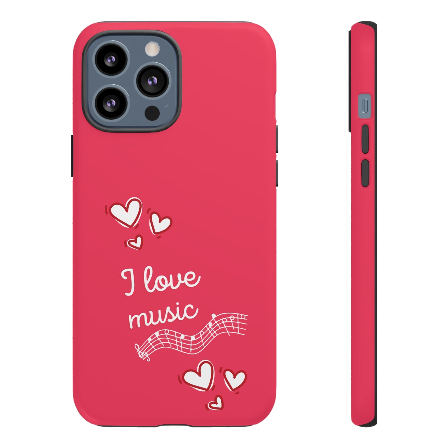 I Love Music Red | Mostly Android Cases | MAC