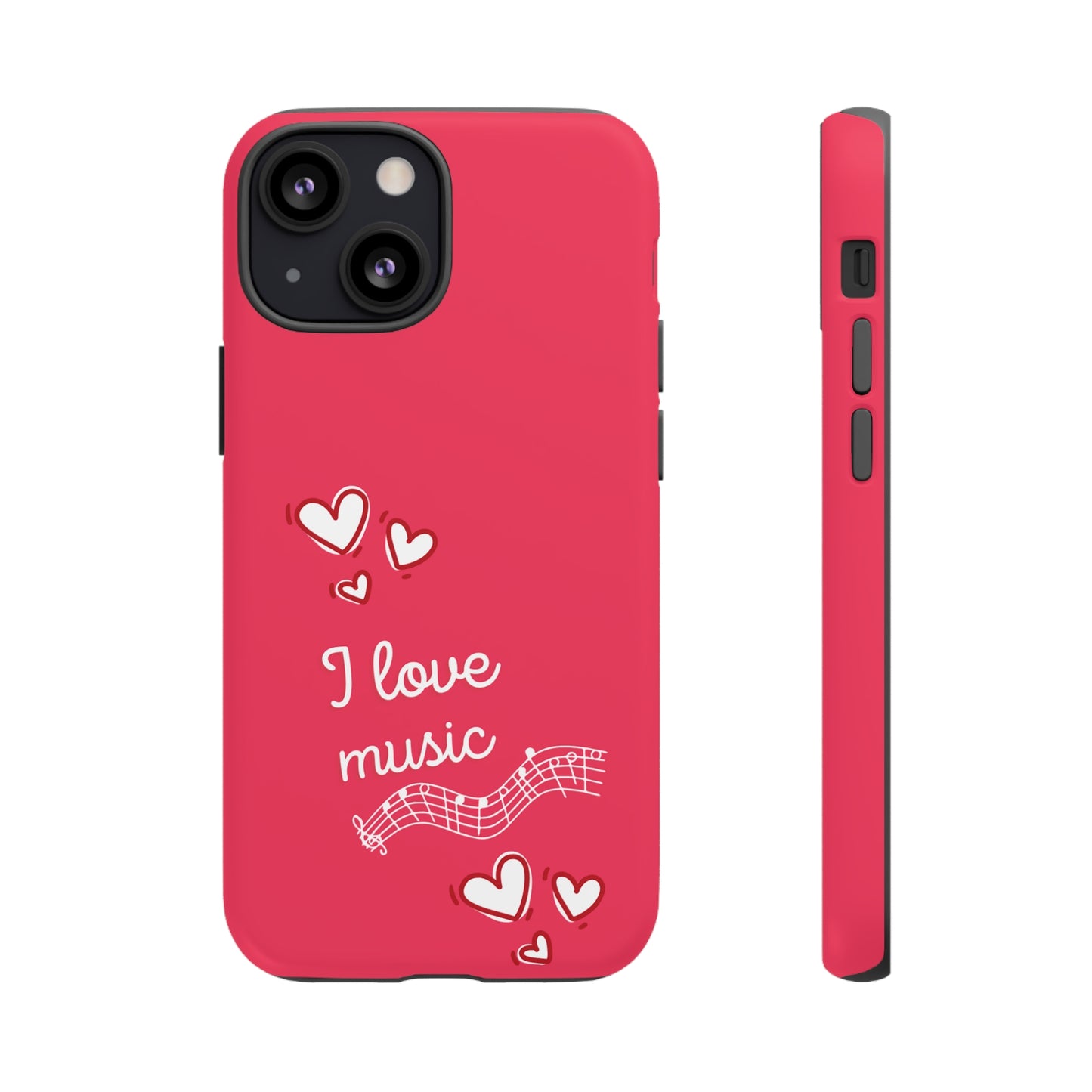 I Love Music Red | Mostly Android Cases | MAC