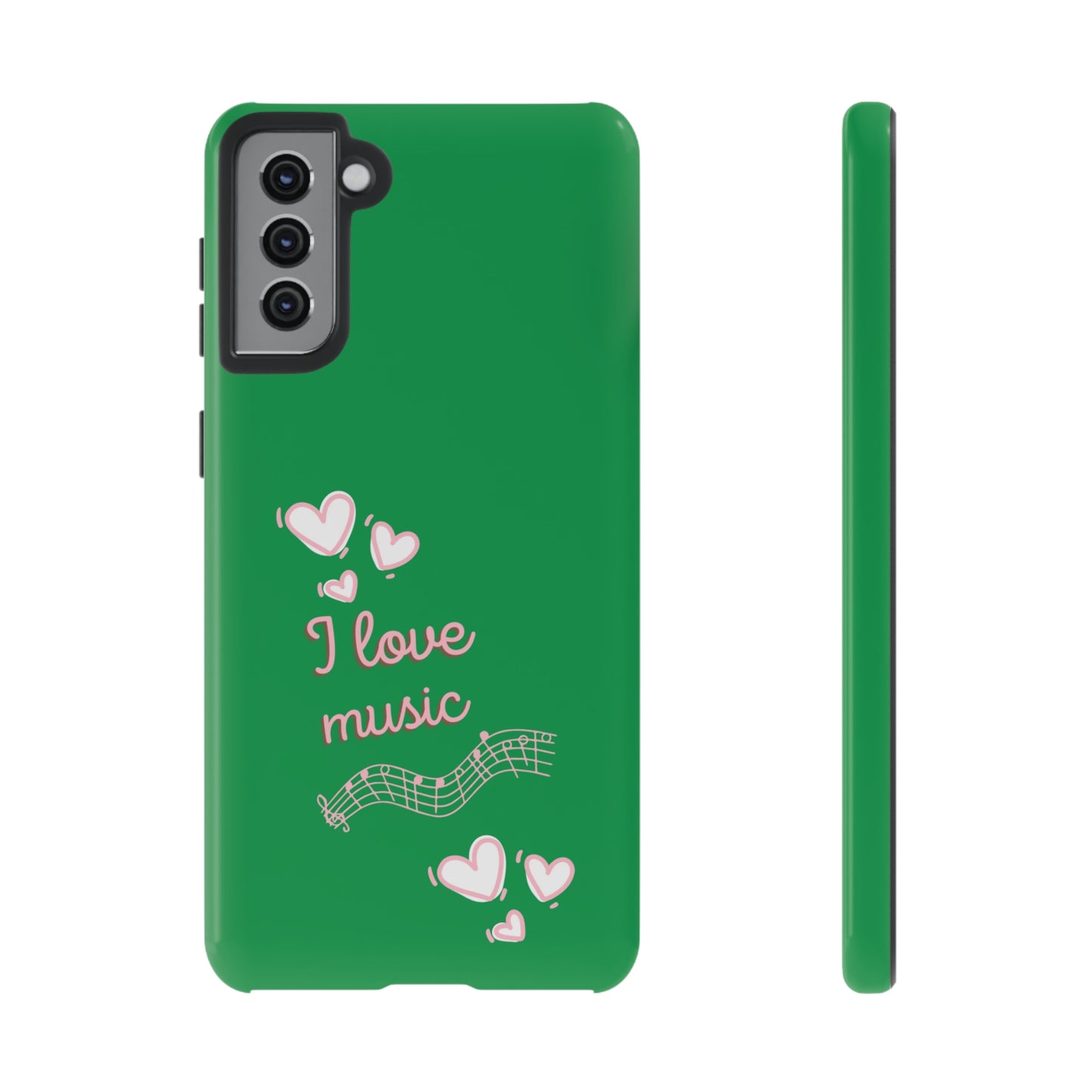 I Love Music Green | Mostly Android Phone Cases | MAC