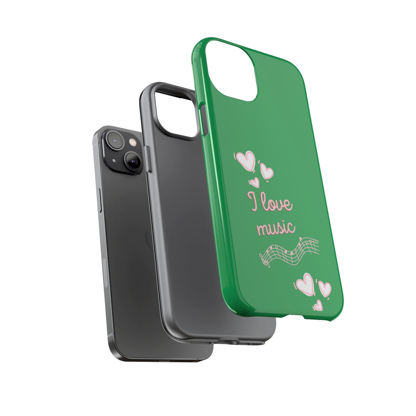 I Love Music Green | Mostly Android Phone Cases | MAC