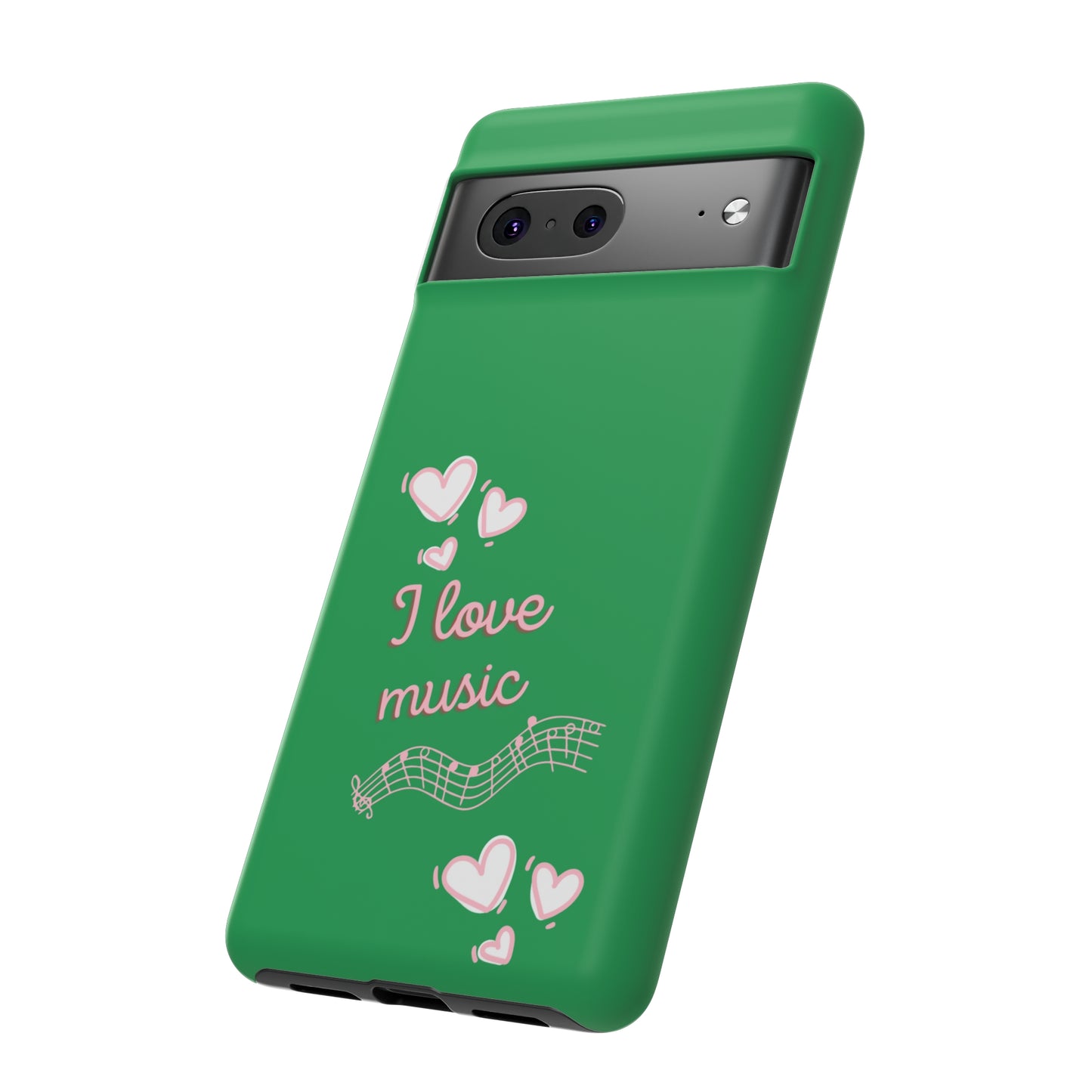 I Love Music Green | Mostly Android Phone Cases | MAC