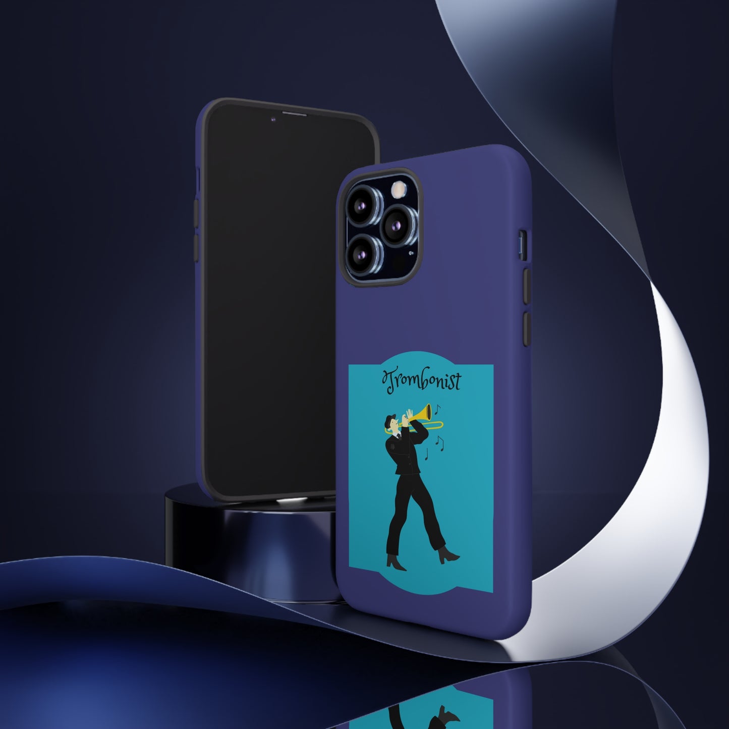 Blue Trombone Man | Mostly Android Cases | MAC