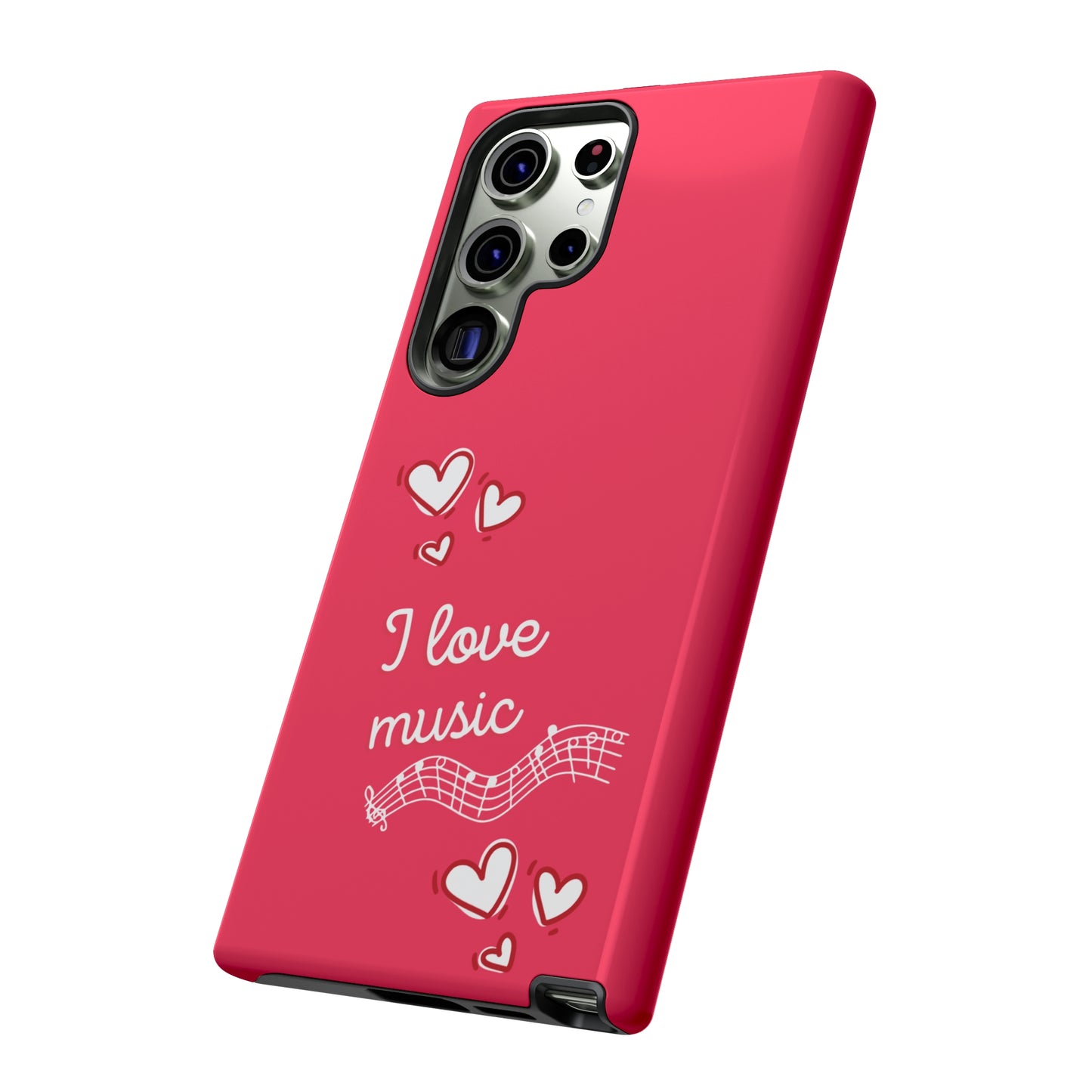 I Love Music Red | Mostly Android Cases | MAC