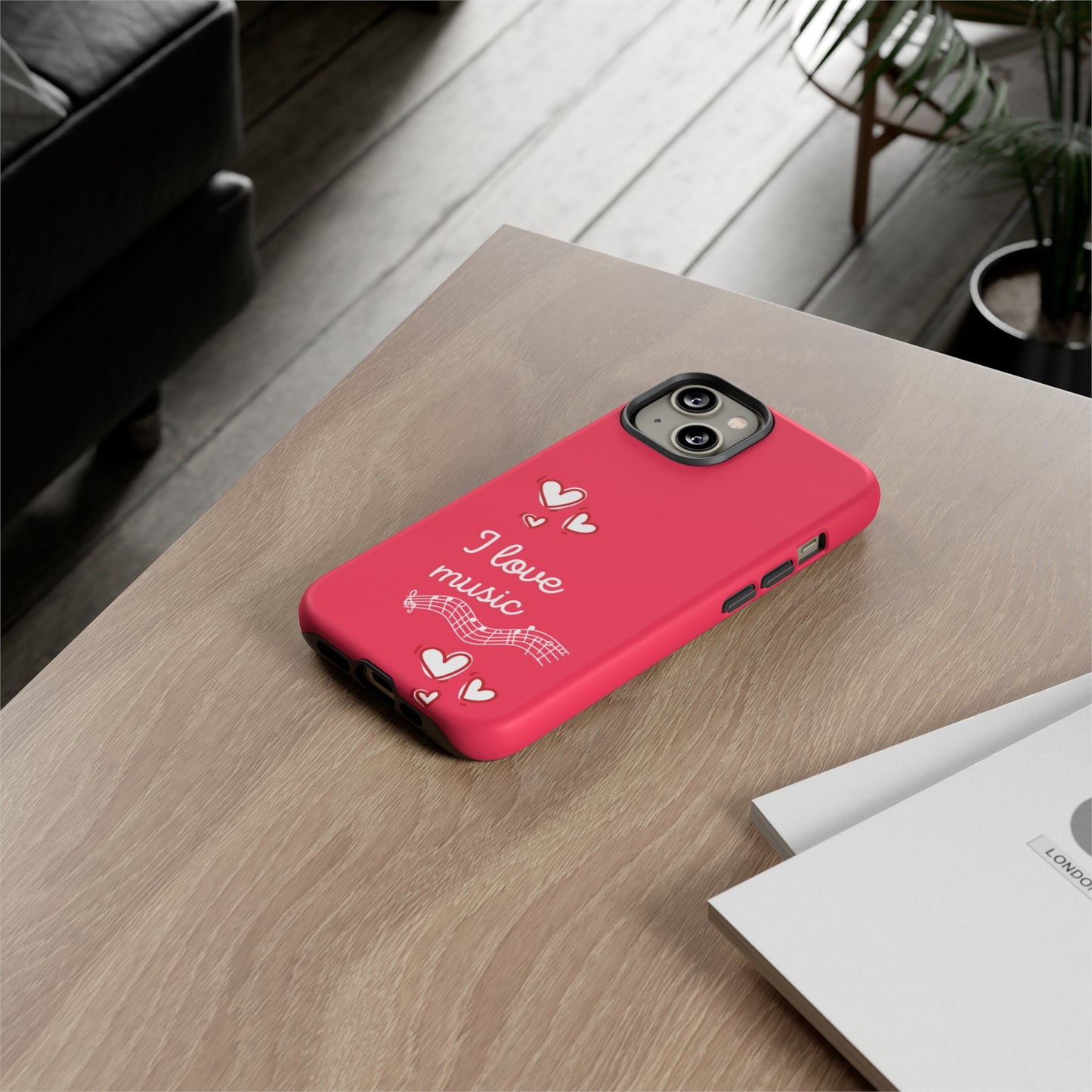 I Love Music Red | Mostly Android Cases | MAC