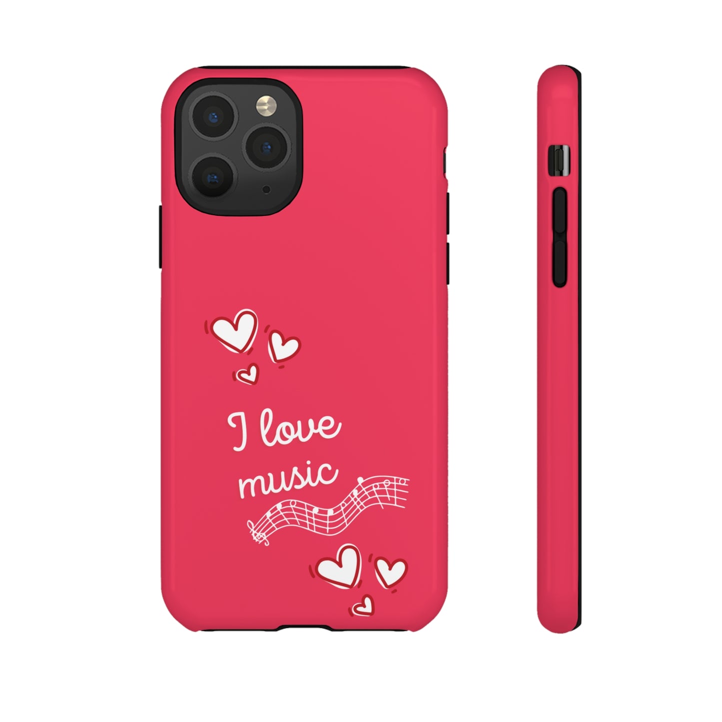 I Love Music Red | Mostly Android Cases | MAC