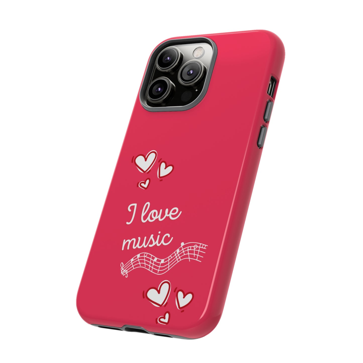 I Love Music Red | Mostly Android Cases | MAC