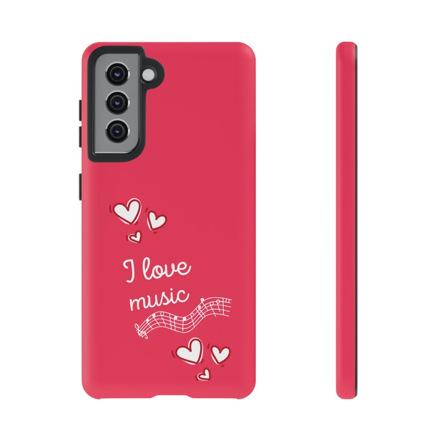 I Love Music Red | Mostly Android Cases | MAC