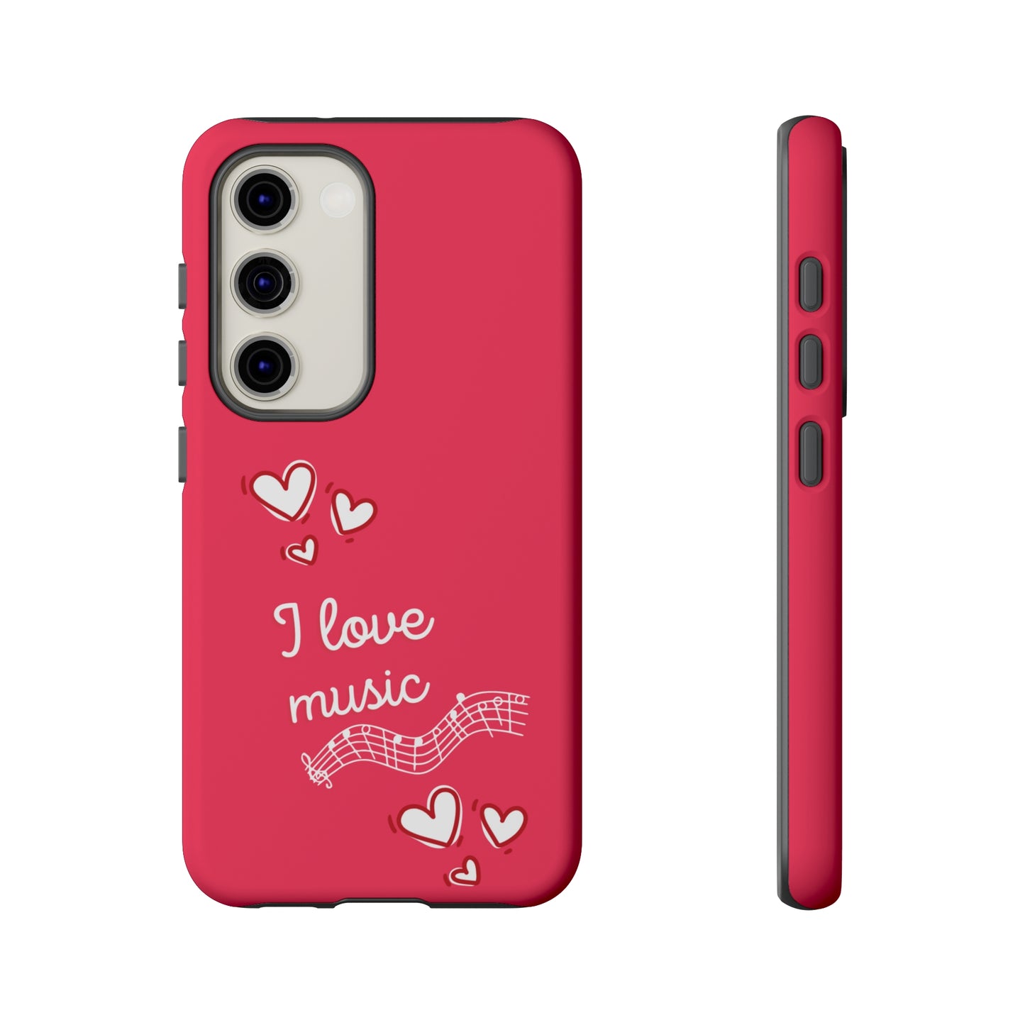 I Love Music Red | Mostly Android Cases | MAC