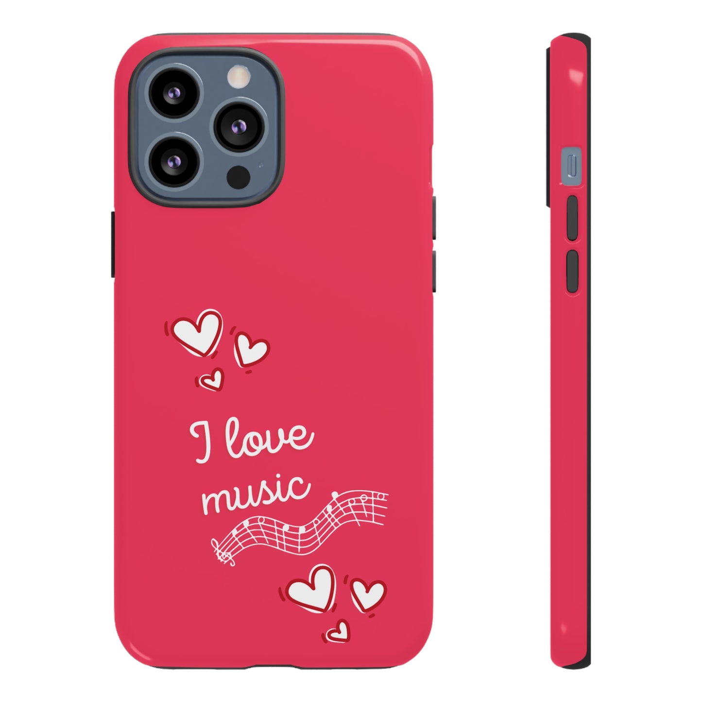 I Love Music Red | Mostly Android Cases | MAC