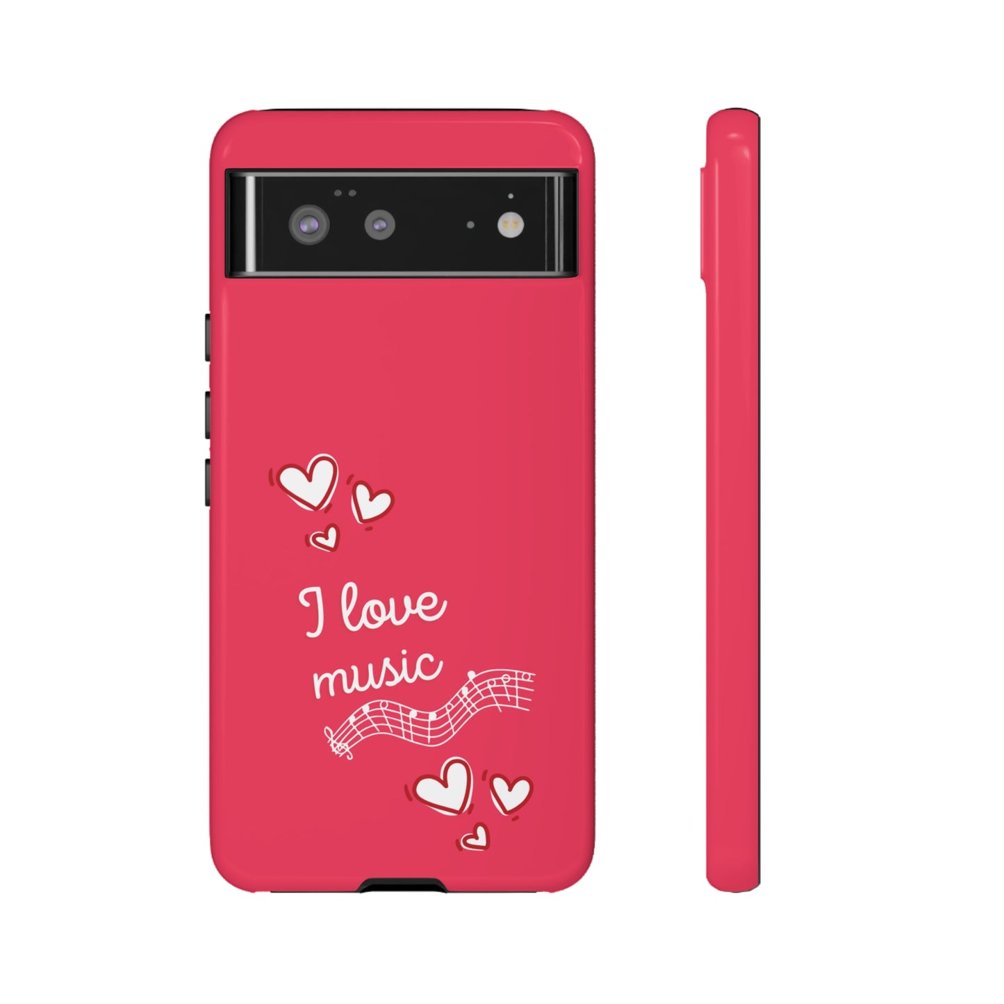 I Love Music Red | Mostly Android Cases | MAC