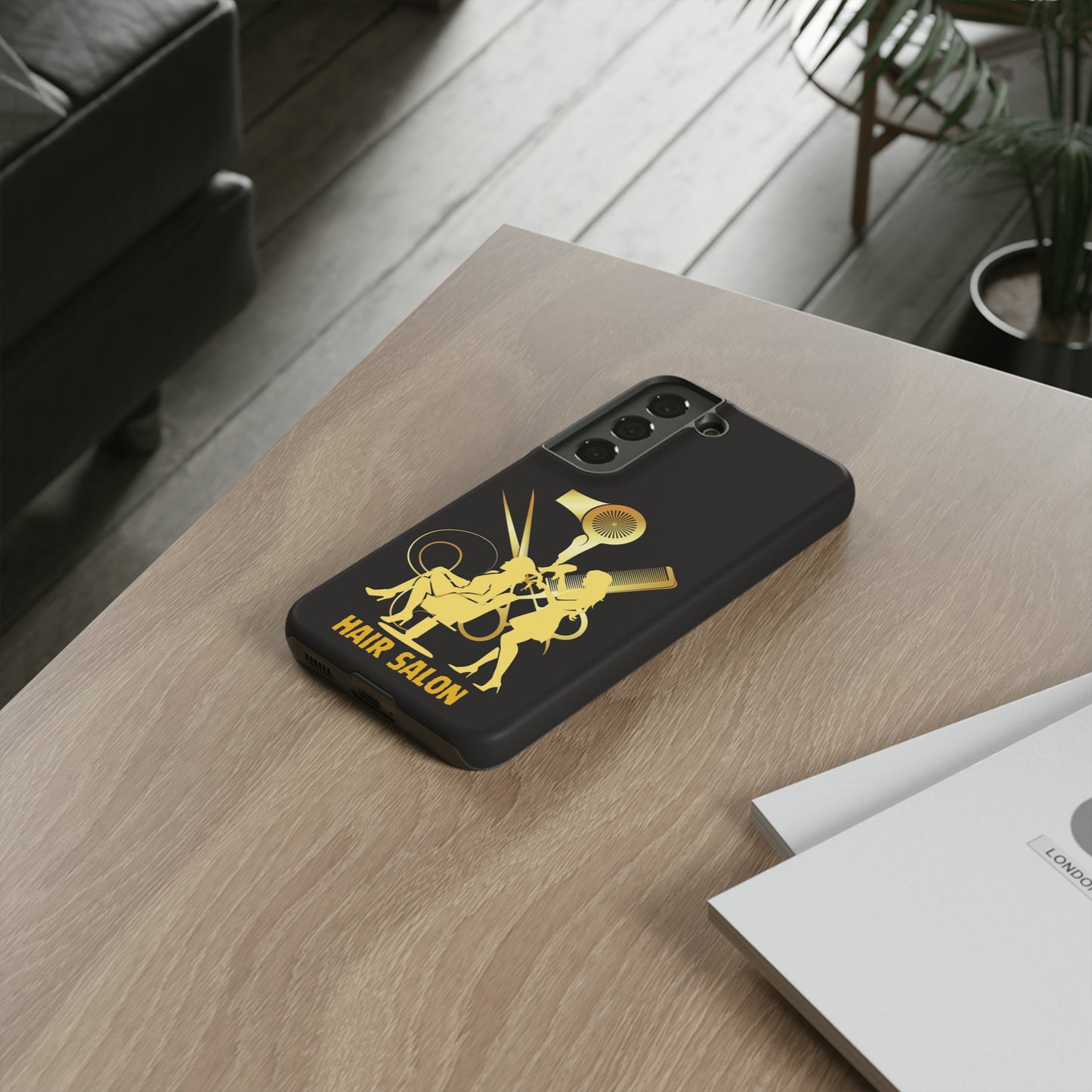 Black and Gold Hair Salon | Mostly Android Phone Cases | MAC