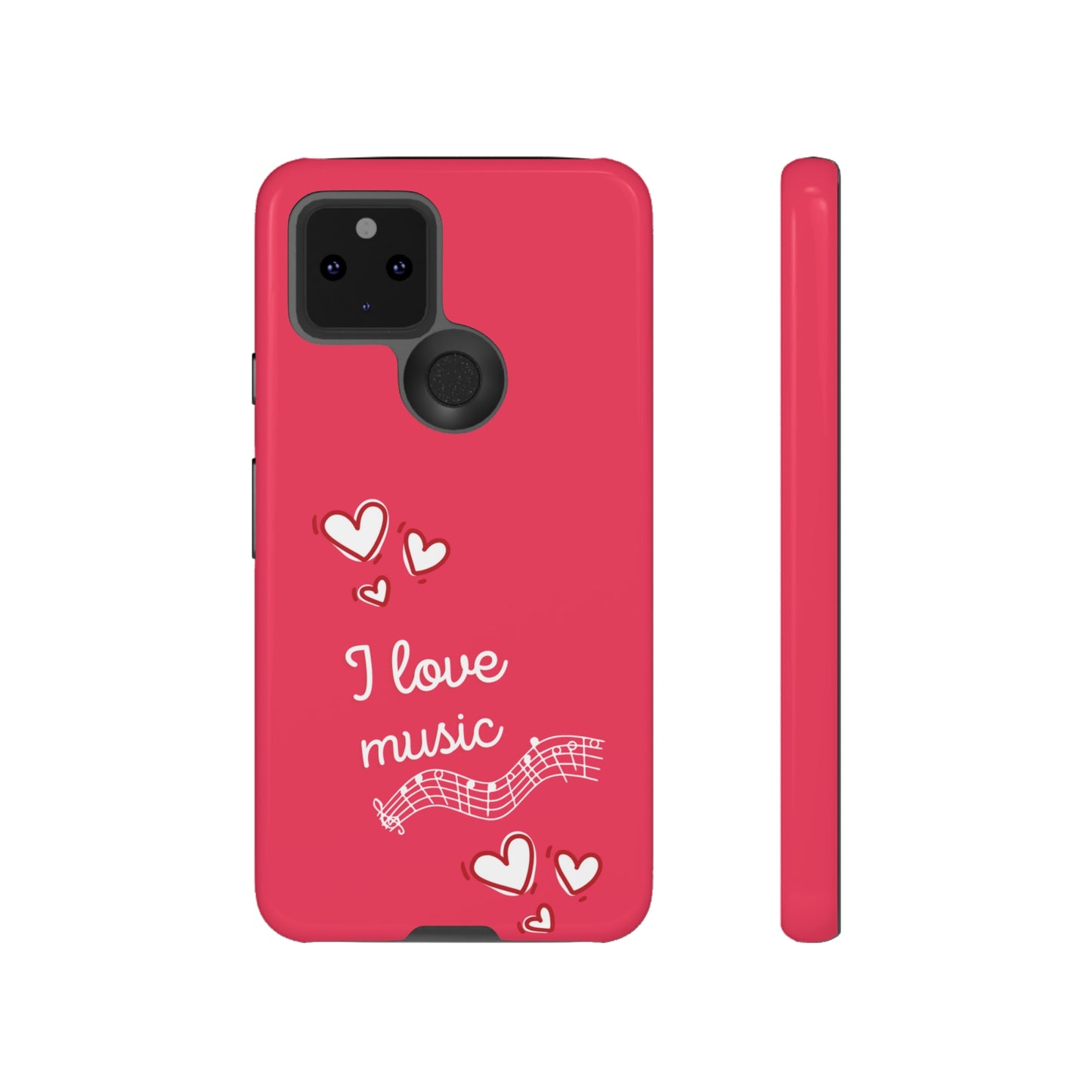 I Love Music Red | Mostly Android Cases | MAC