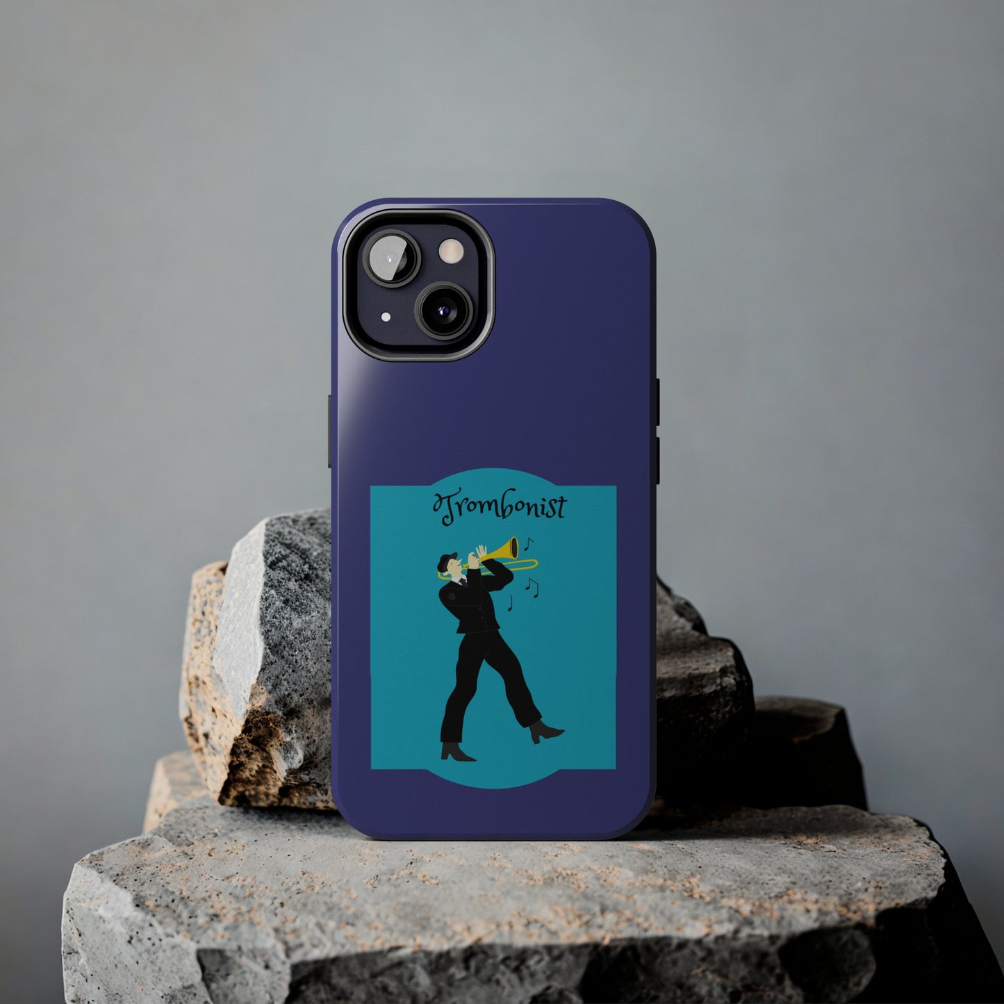 Blue Trombone Man | Mostly iPhone Cases | MIC