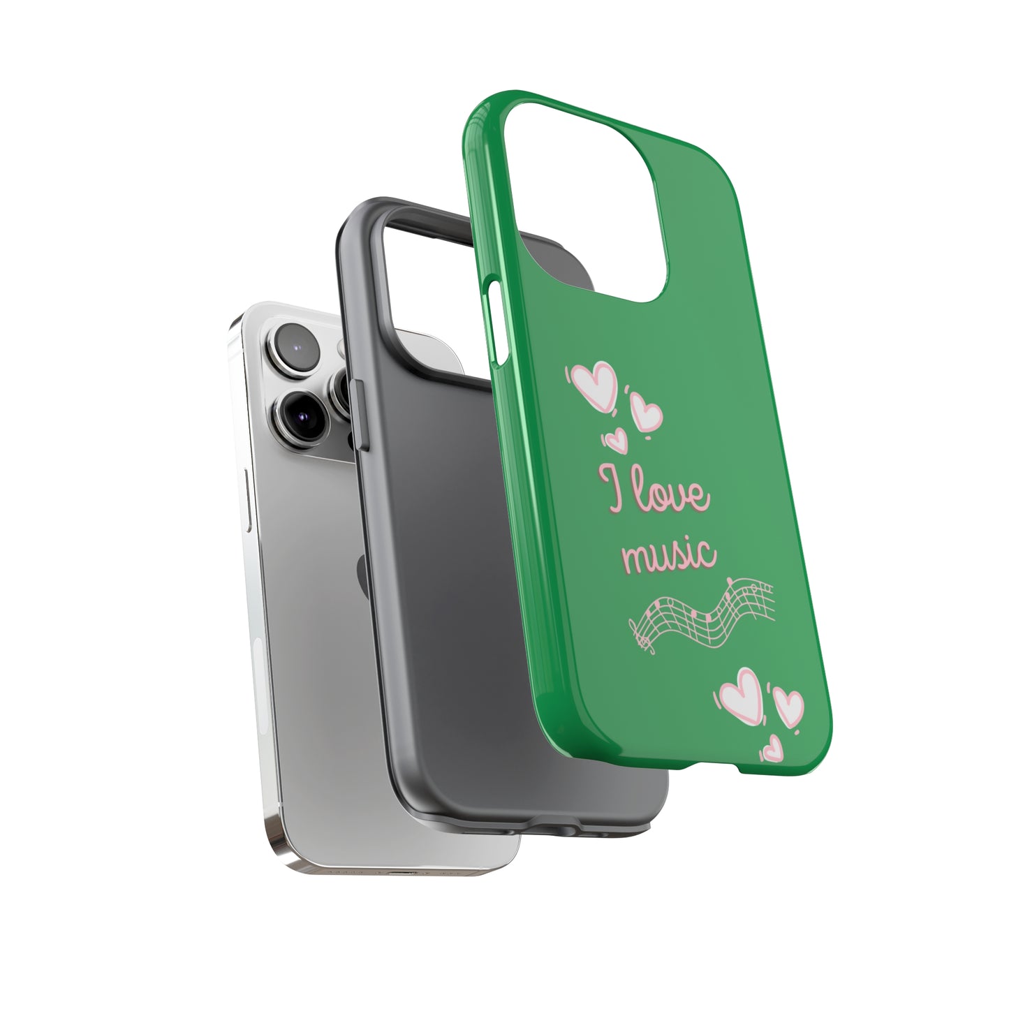 I Love Music Green | Mostly Android Phone Cases | MAC