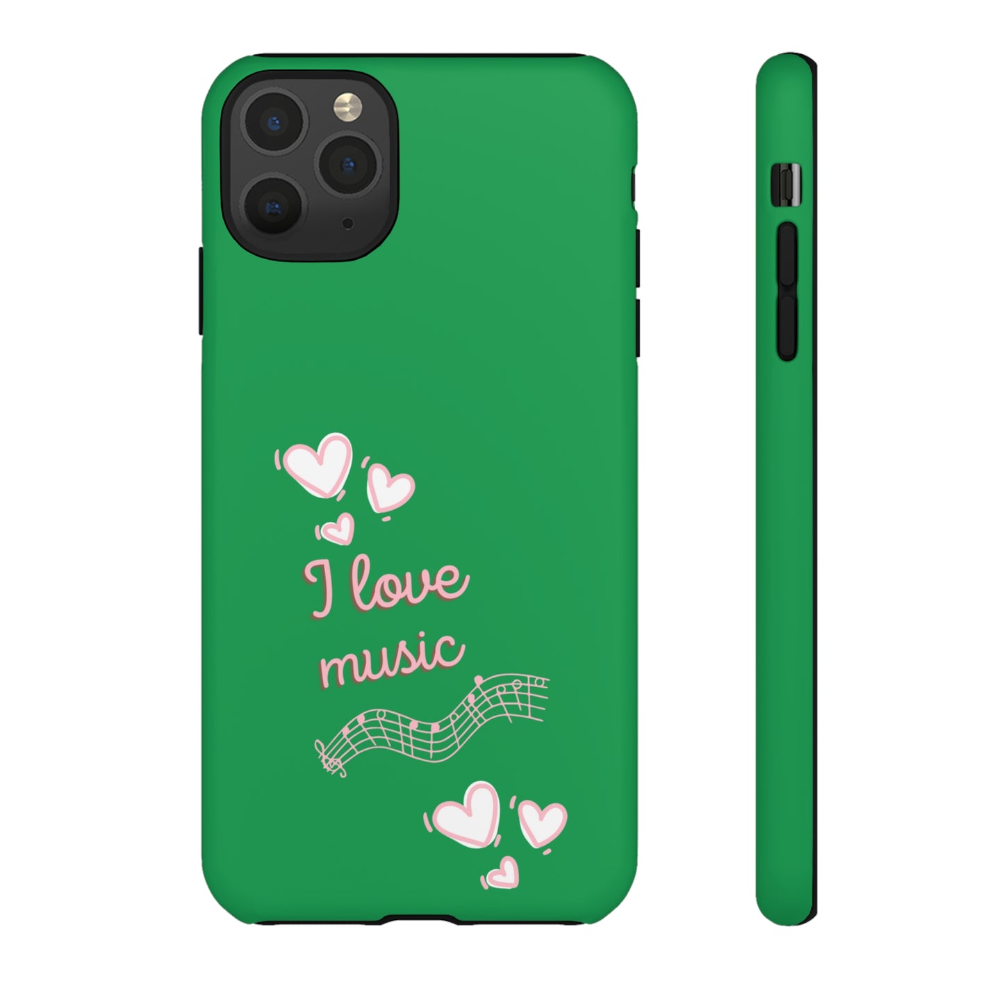 I Love Music Green | Mostly Android Phone Cases | MAC