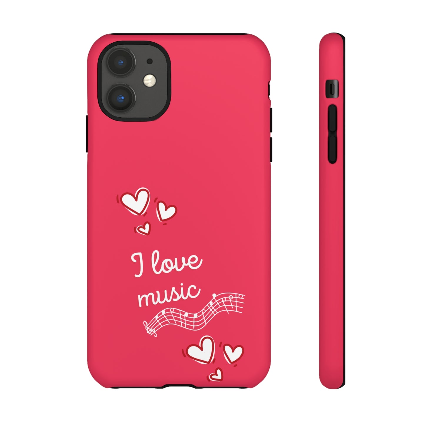 I Love Music Red | Mostly Android Cases | MAC