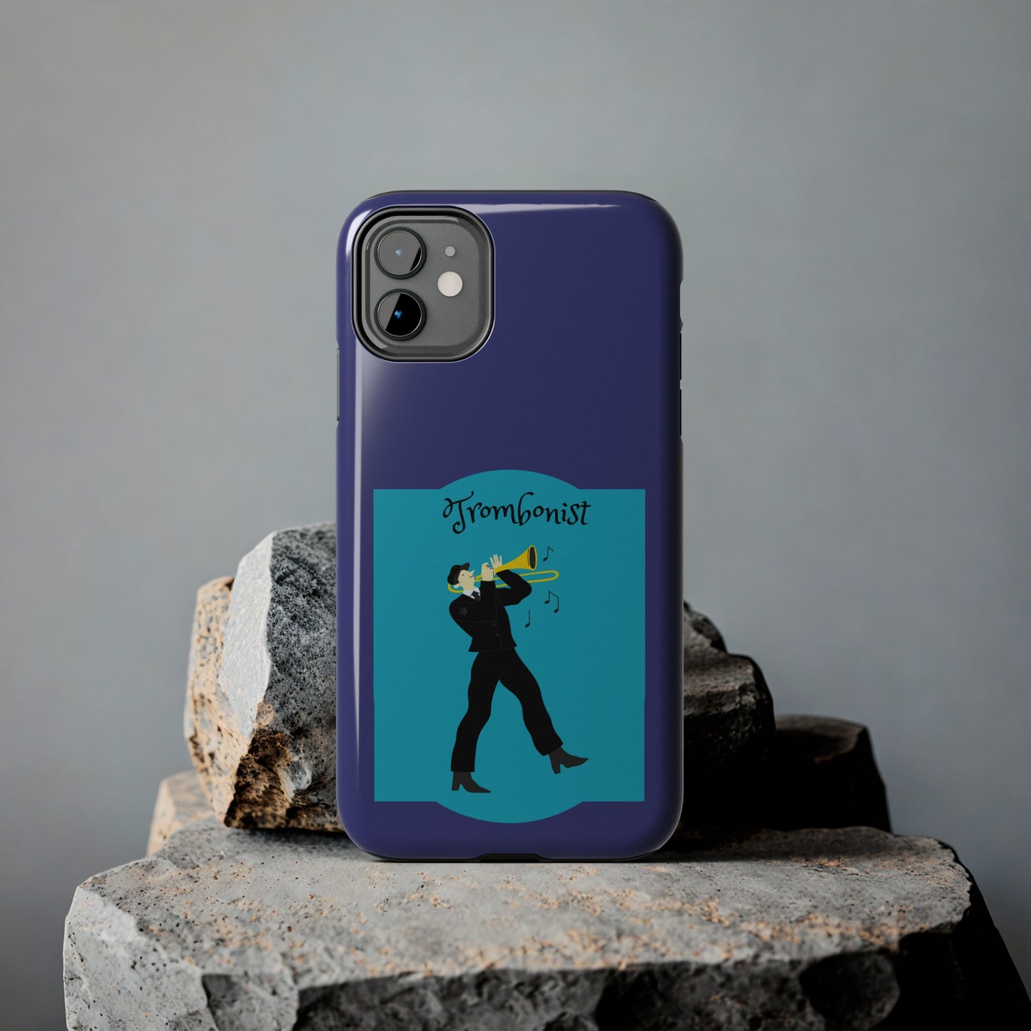 Blue Trombone Man | Mostly iPhone Cases | MIC