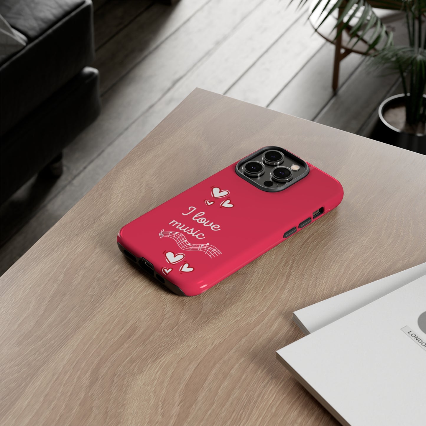 I Love Music Red | Mostly Android Cases | MAC