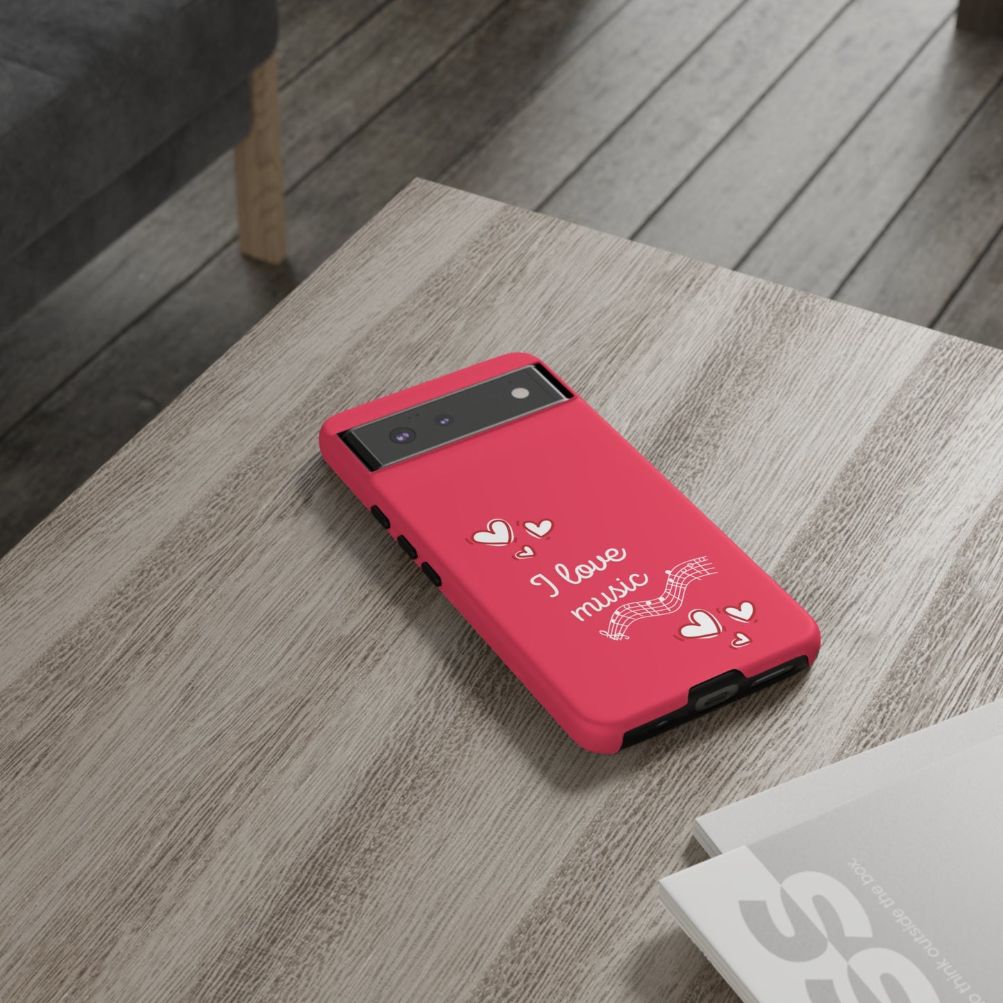 I Love Music Red | Mostly Android Cases | MAC