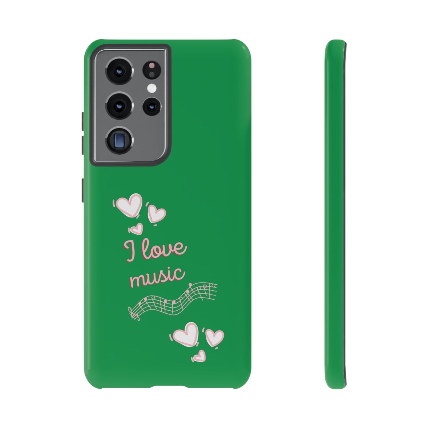 I Love Music Green | Mostly Android Phone Cases | MAC