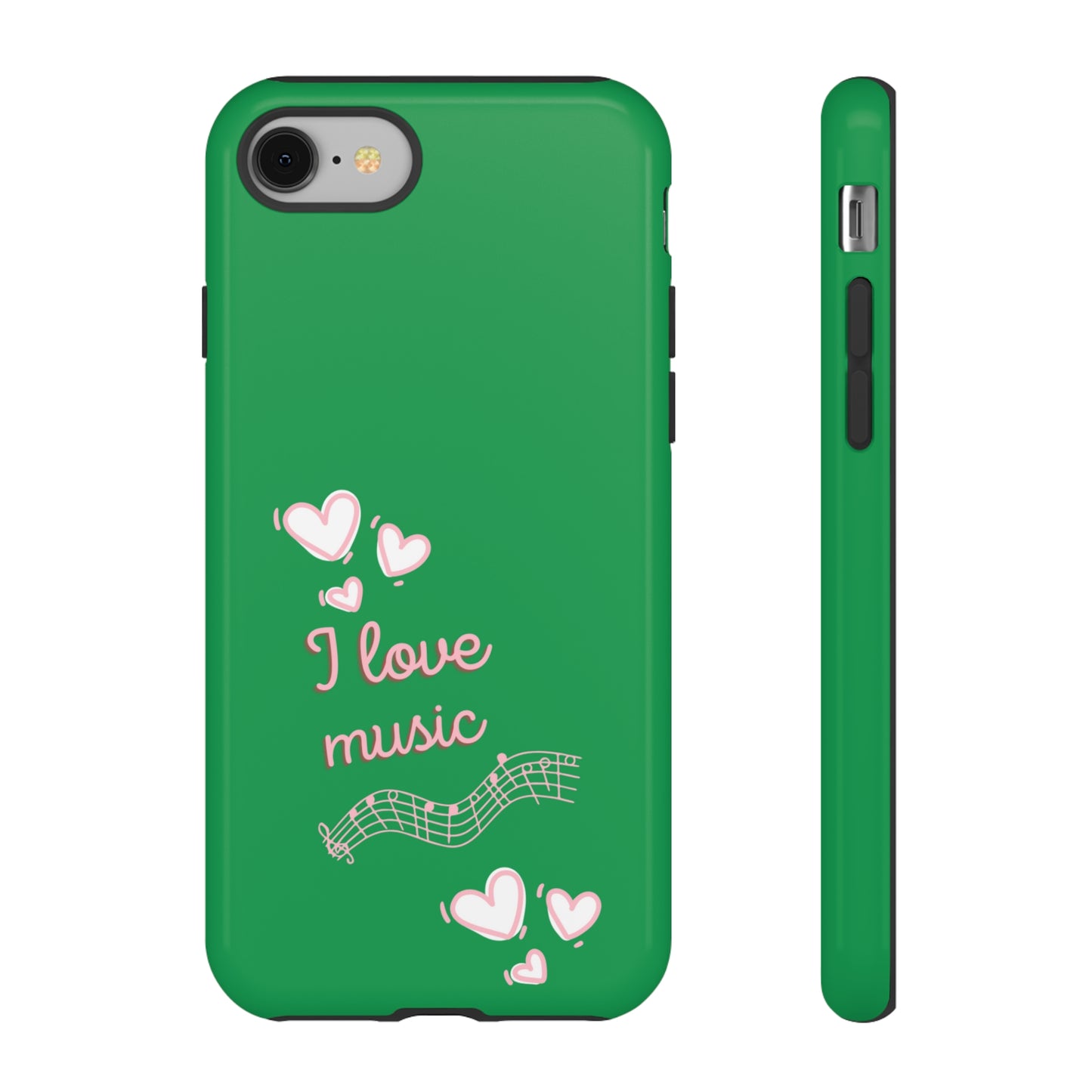 I Love Music Green | Mostly Android Phone Cases | MAC