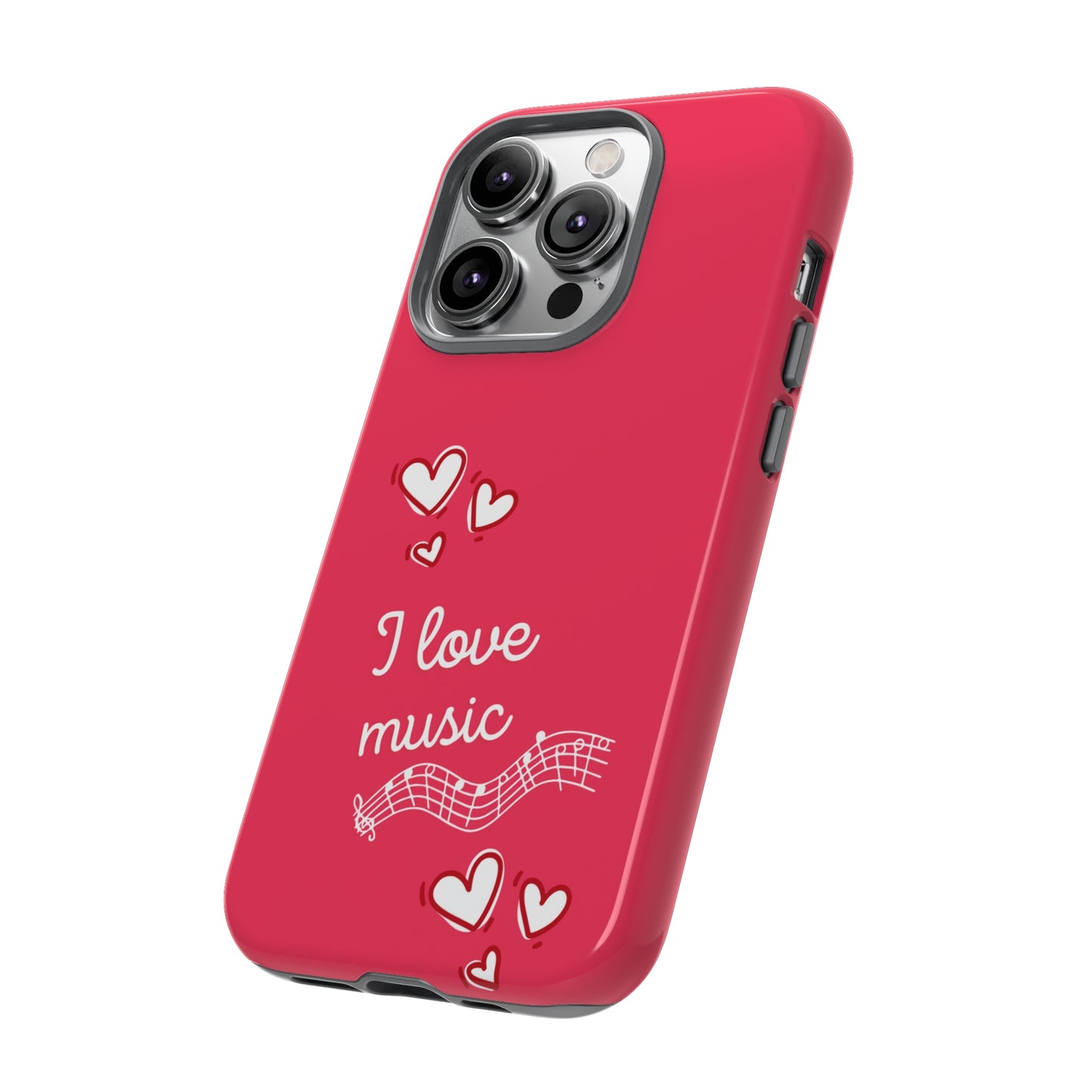 I Love Music Red | Mostly Android Cases | MAC