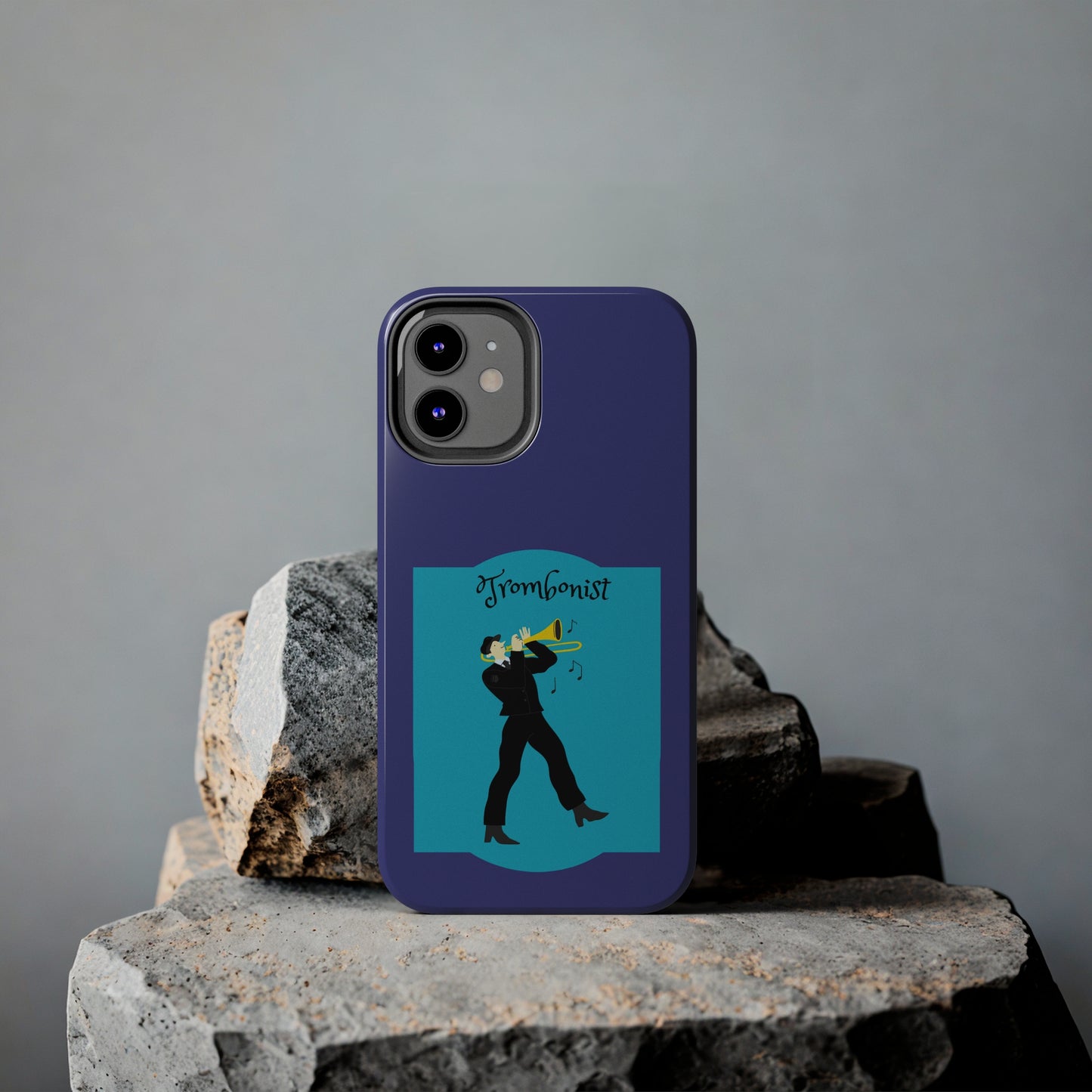 Blue Trombone Man | Mostly iPhone Cases | MIC