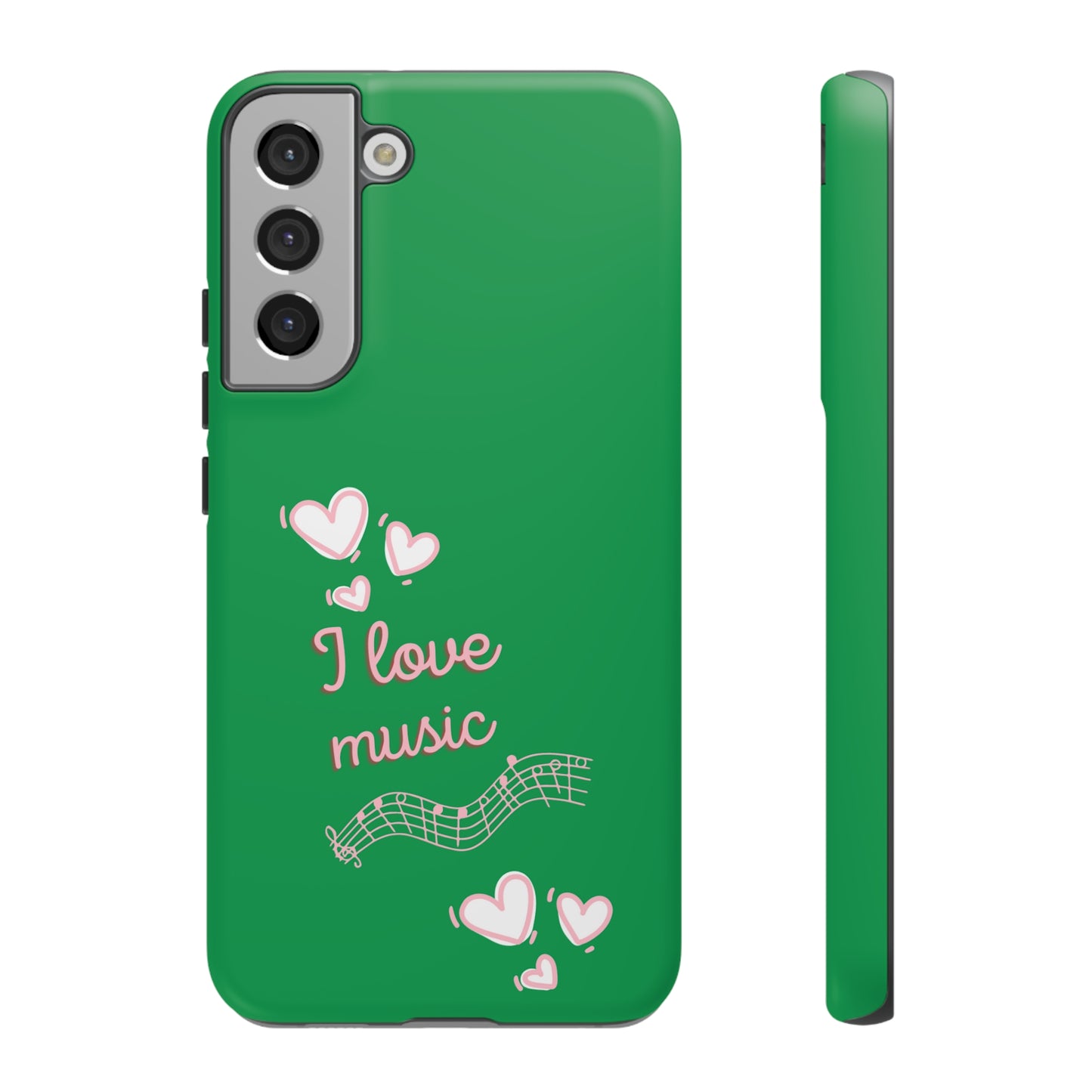 I Love Music Green | Mostly Android Phone Cases | MAC