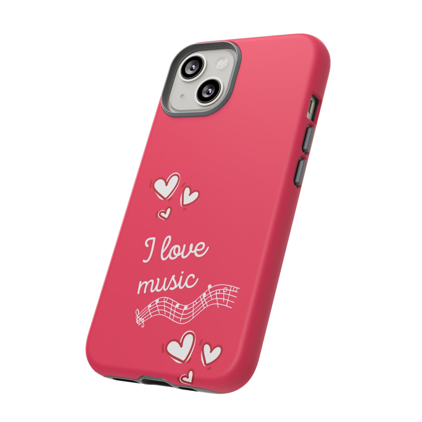 I Love Music Red | Mostly Android Cases | MAC