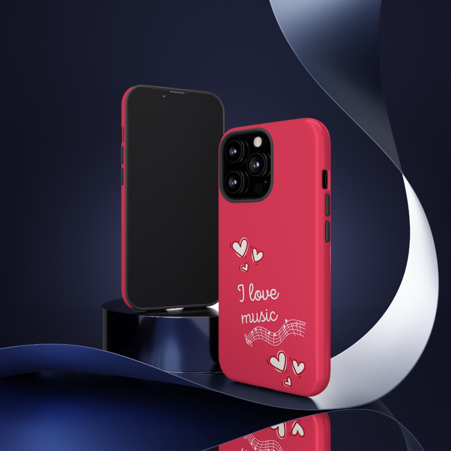 I Love Music Red | Mostly Android Cases | MAC