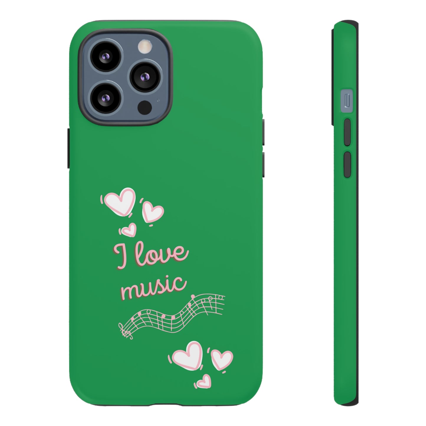 I Love Music Green | Mostly Android Phone Cases | MAC