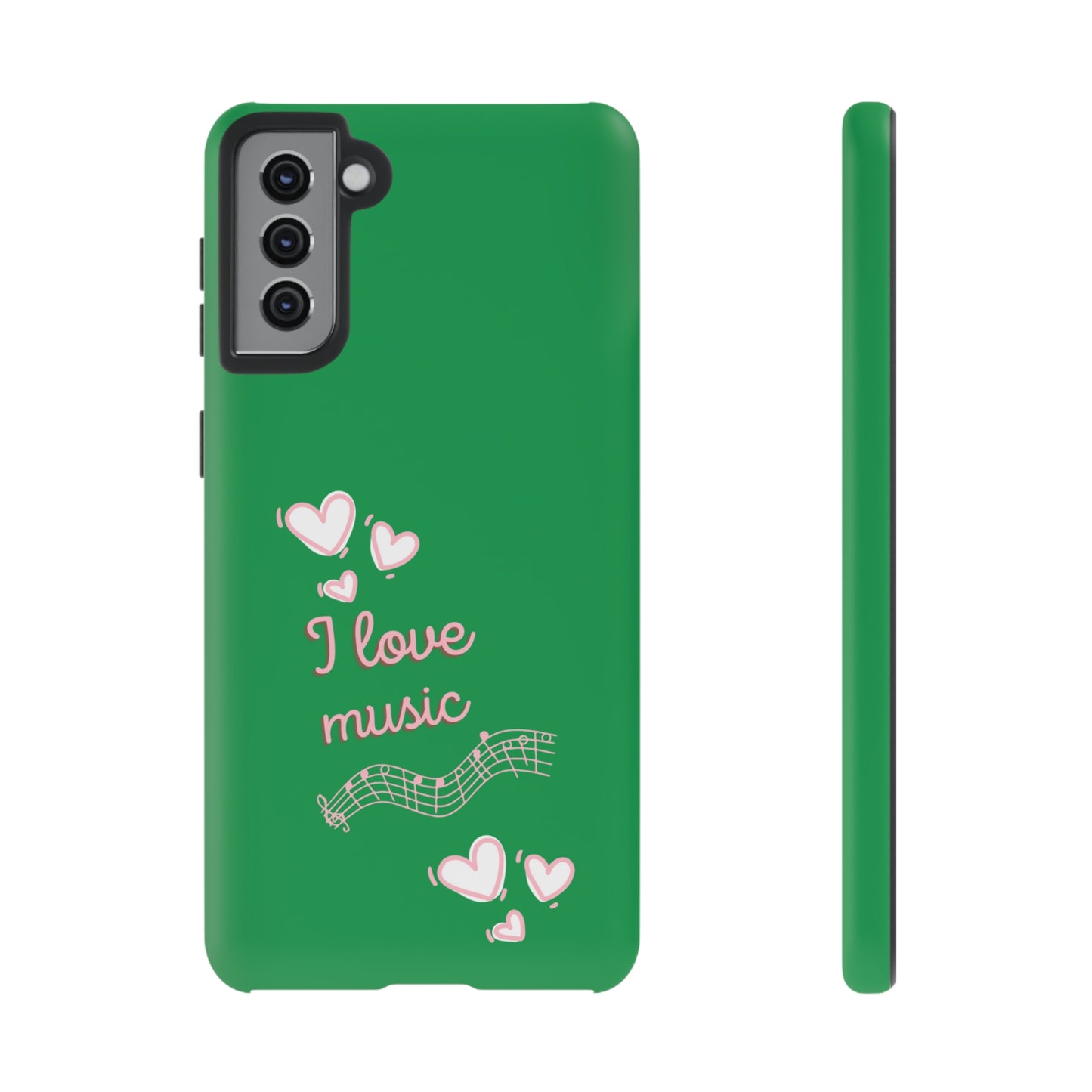 I Love Music Green | Mostly Android Phone Cases | MAC