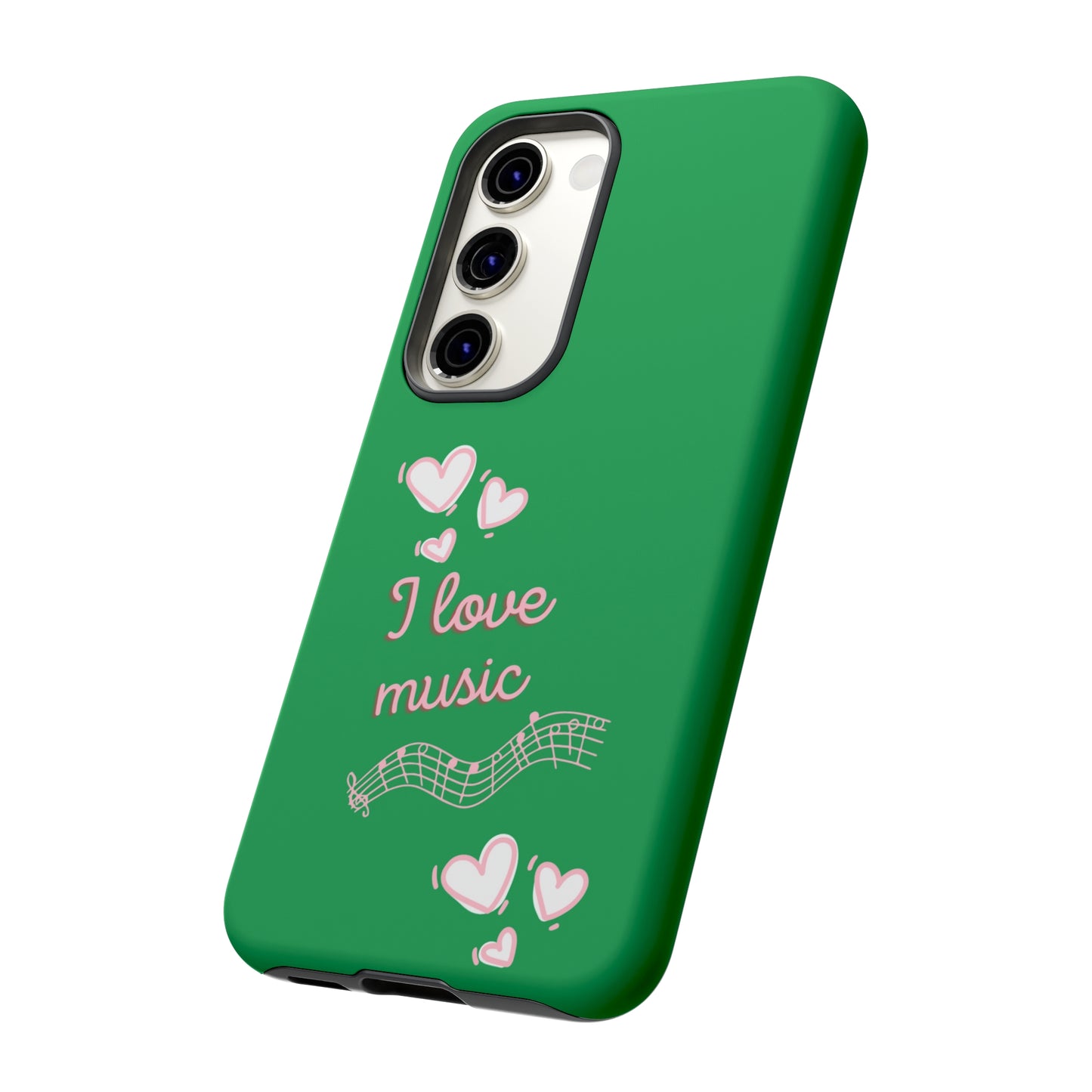 I Love Music Green | Mostly Android Phone Cases | MAC