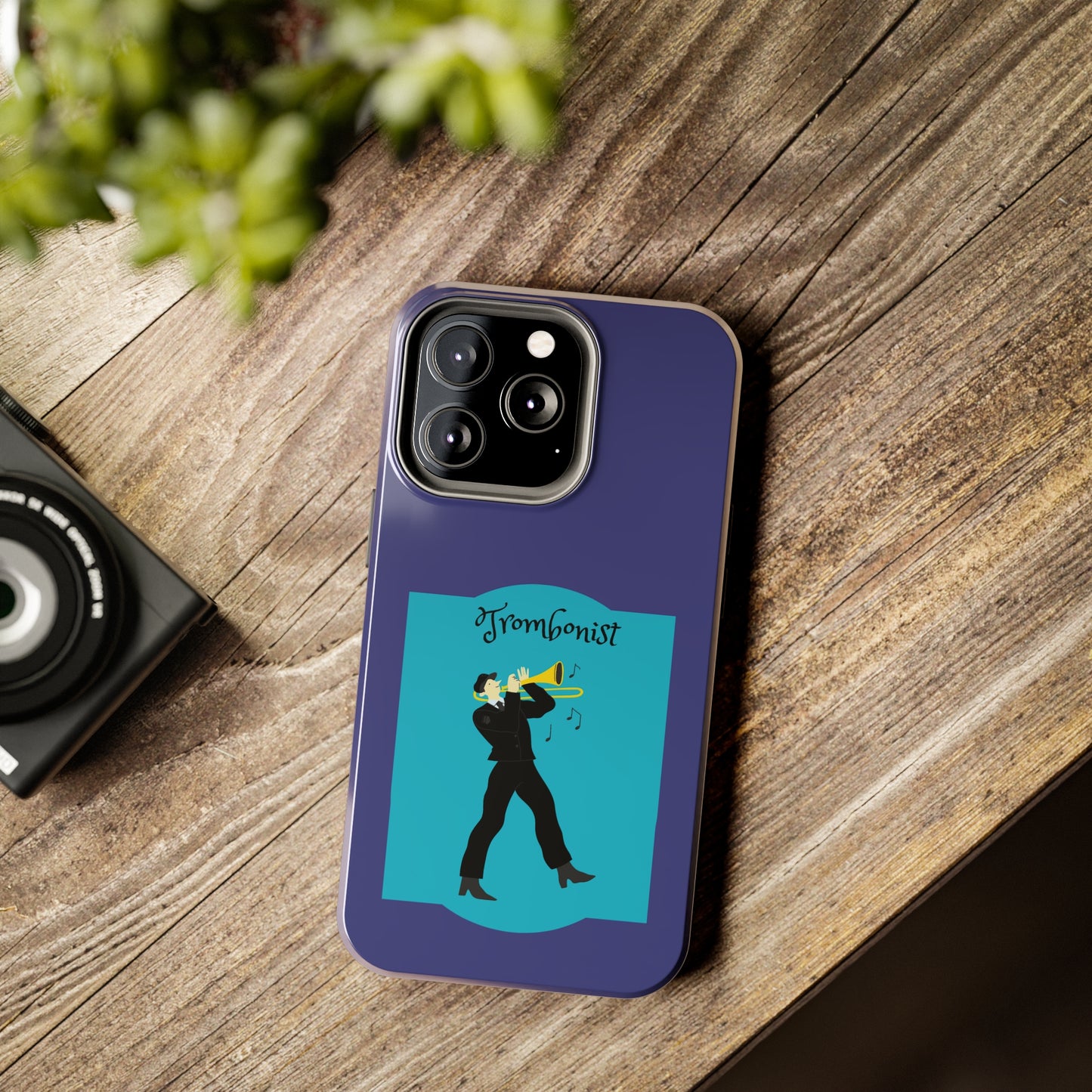 Blue Trombone Man | Mostly iPhone Cases | MIC