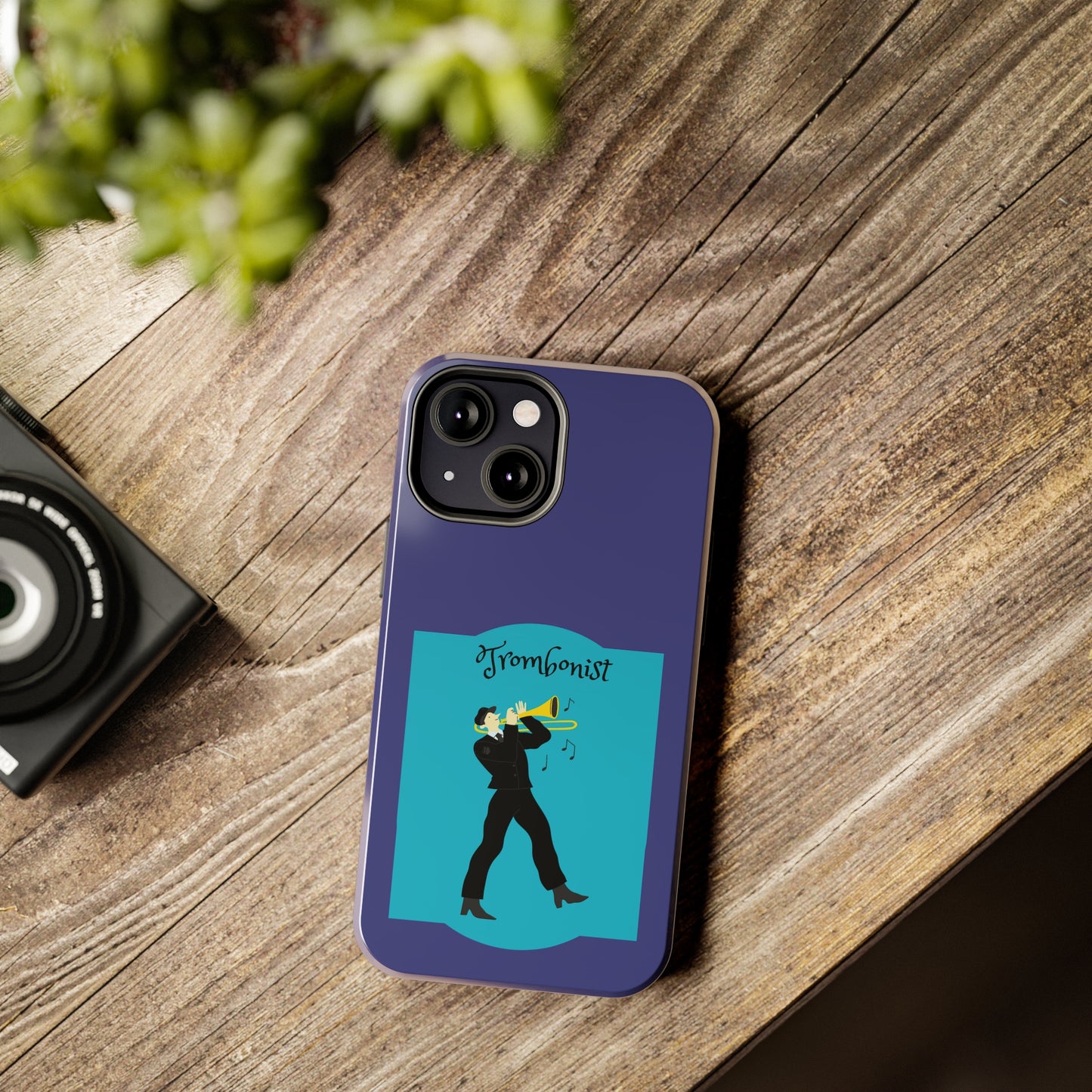 Blue Trombone Man | Mostly iPhone Cases | MIC