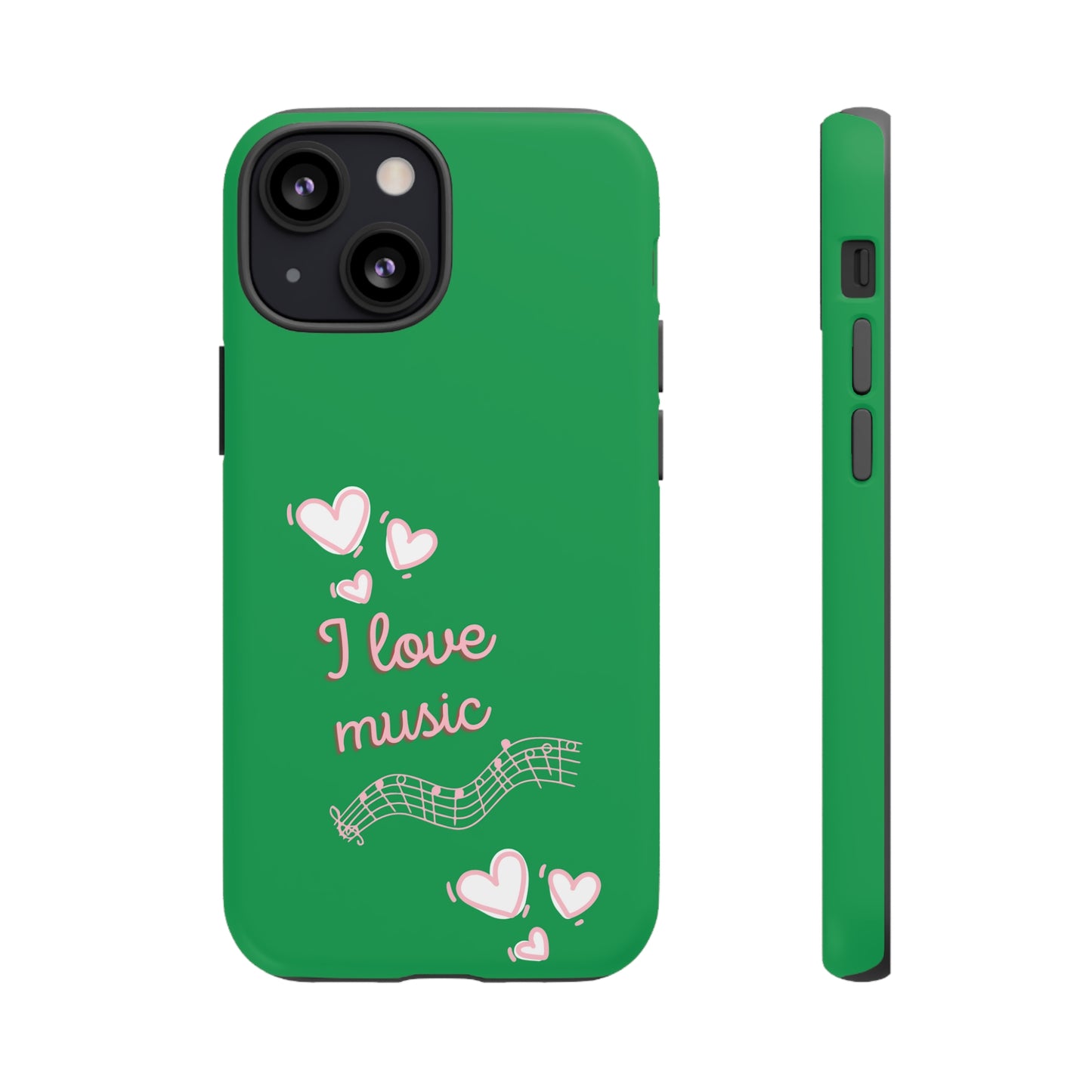 I Love Music Green | Mostly Android Phone Cases | MAC