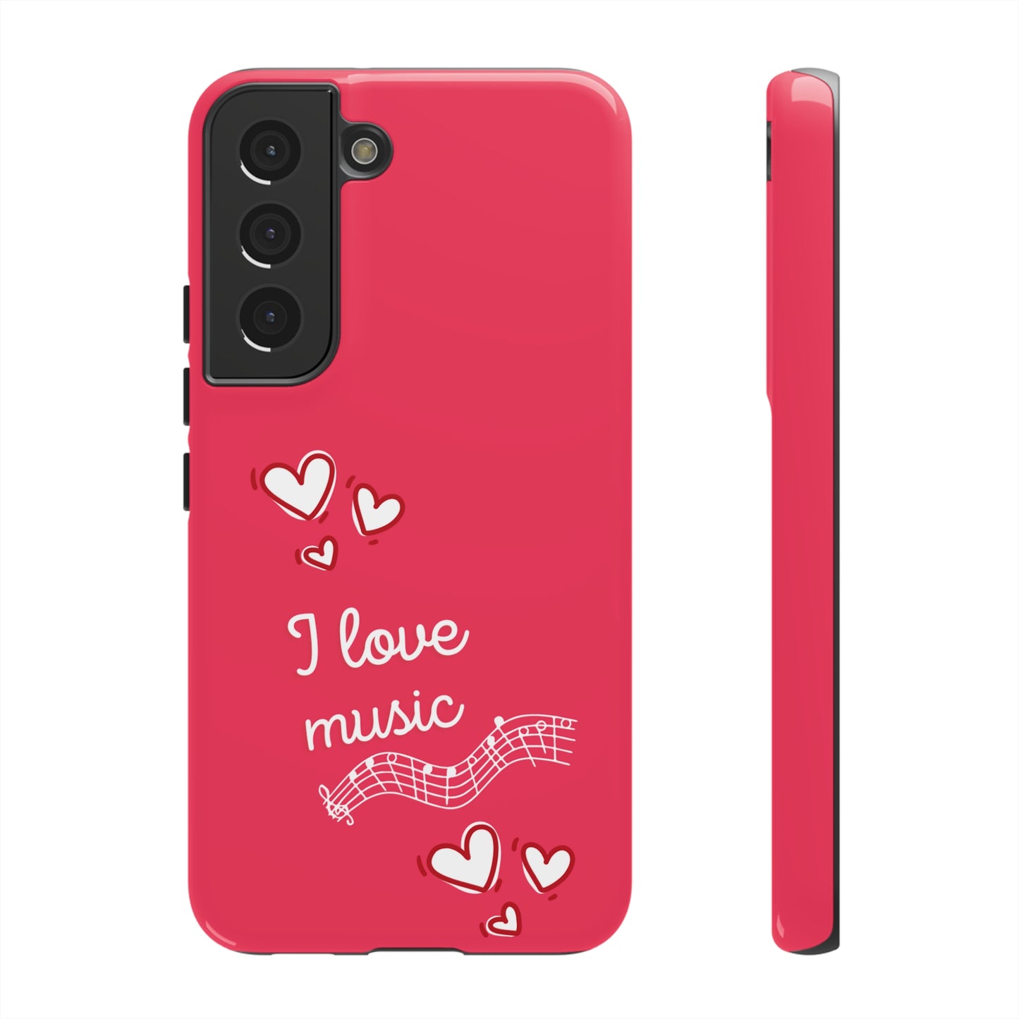 I Love Music Red | Mostly Android Cases | MAC