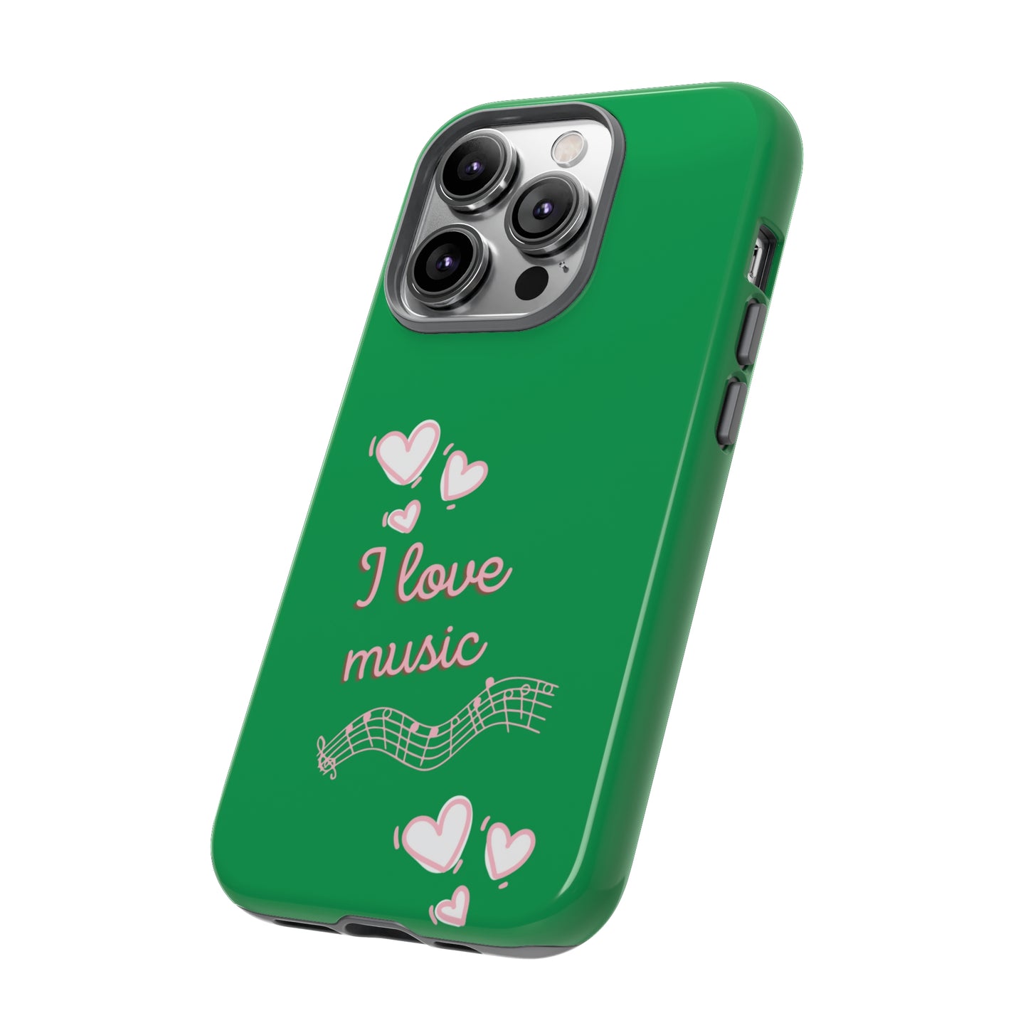 I Love Music Green | Mostly Android Phone Cases | MAC